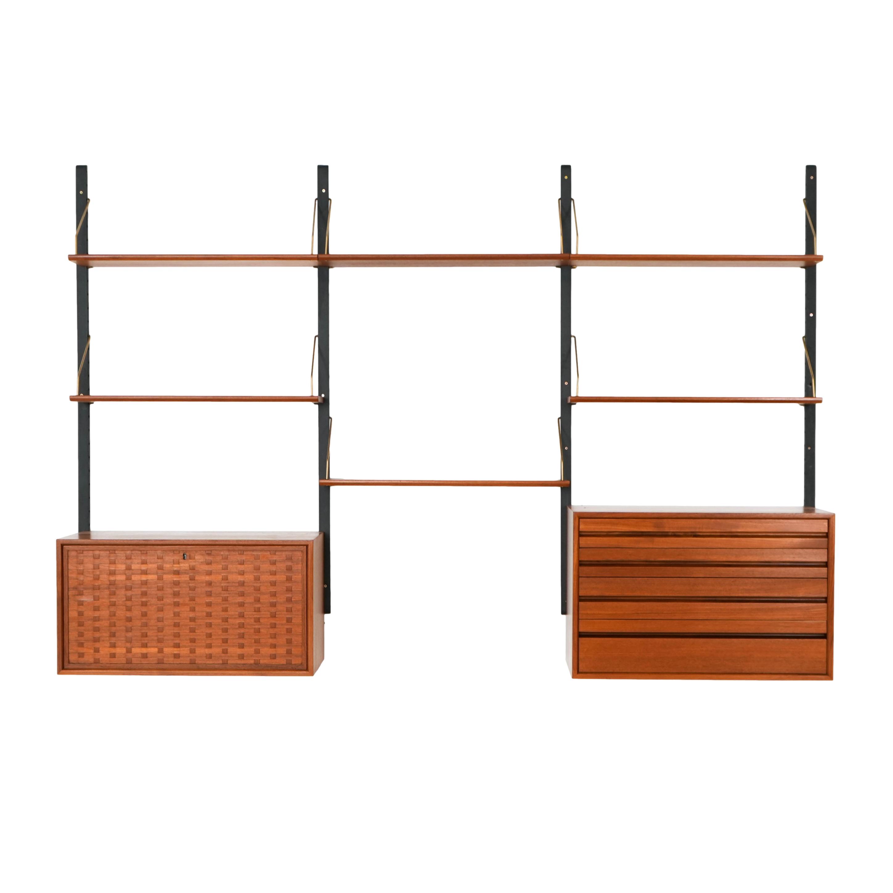 Module shelf teak brown 1960s