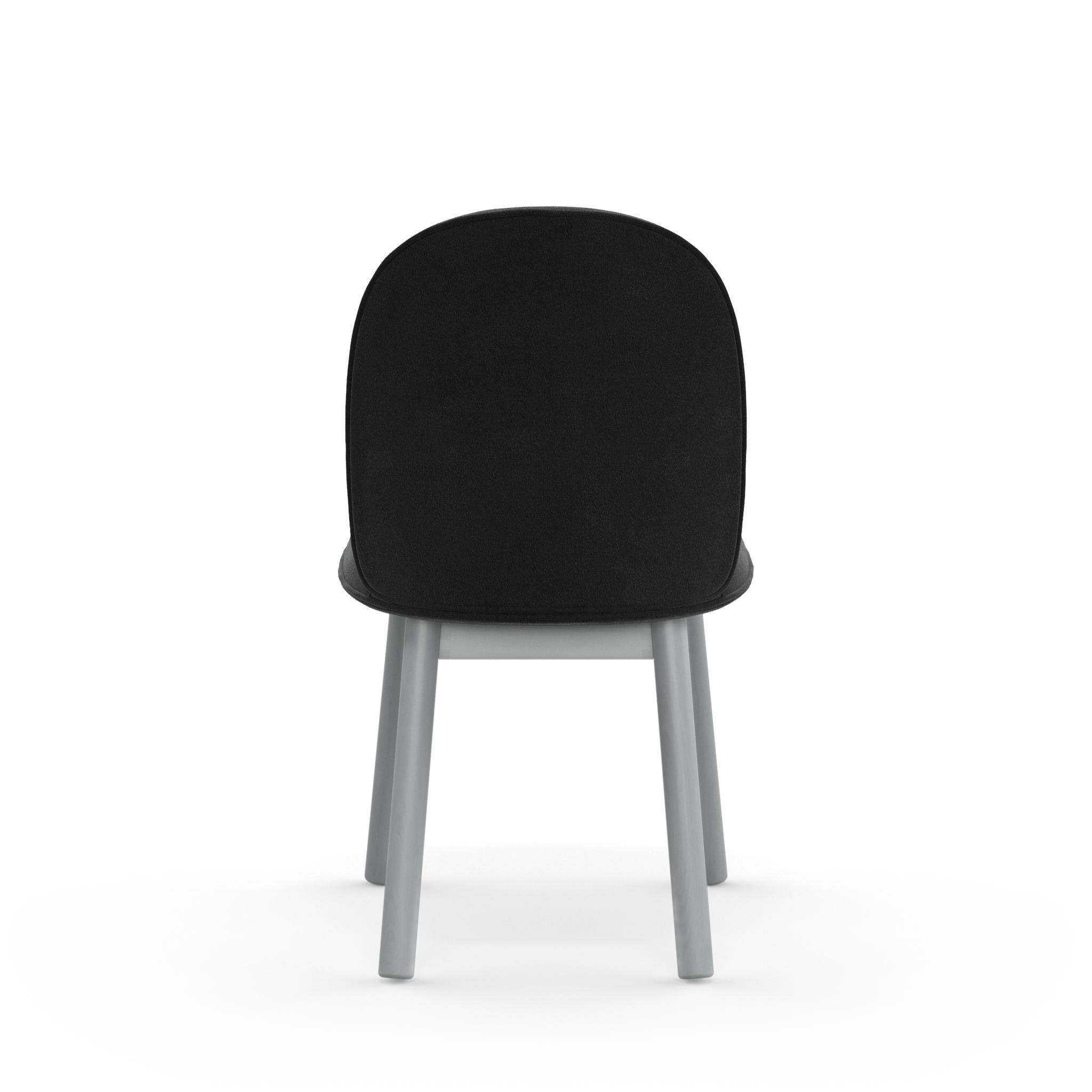 Ace Chair Velours Holz Grau