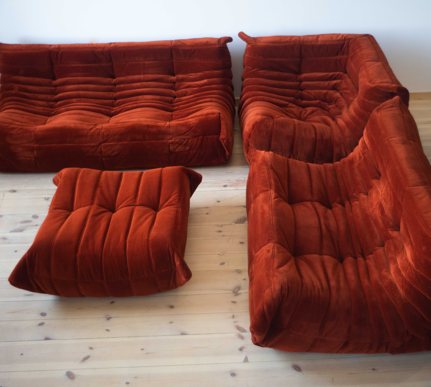 Togo Lounge Set 4-tlg. Cord Orange