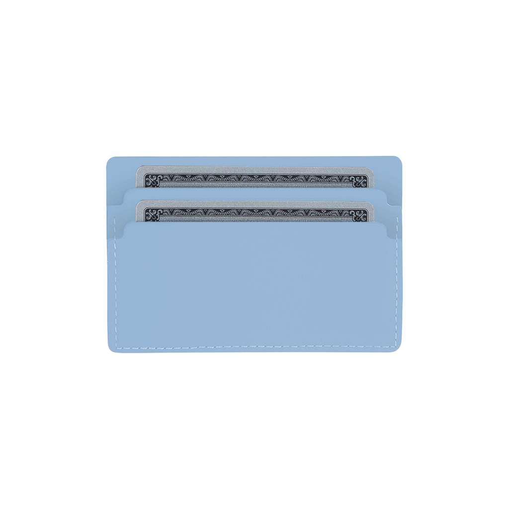Wallet 100% recycled leather light blue