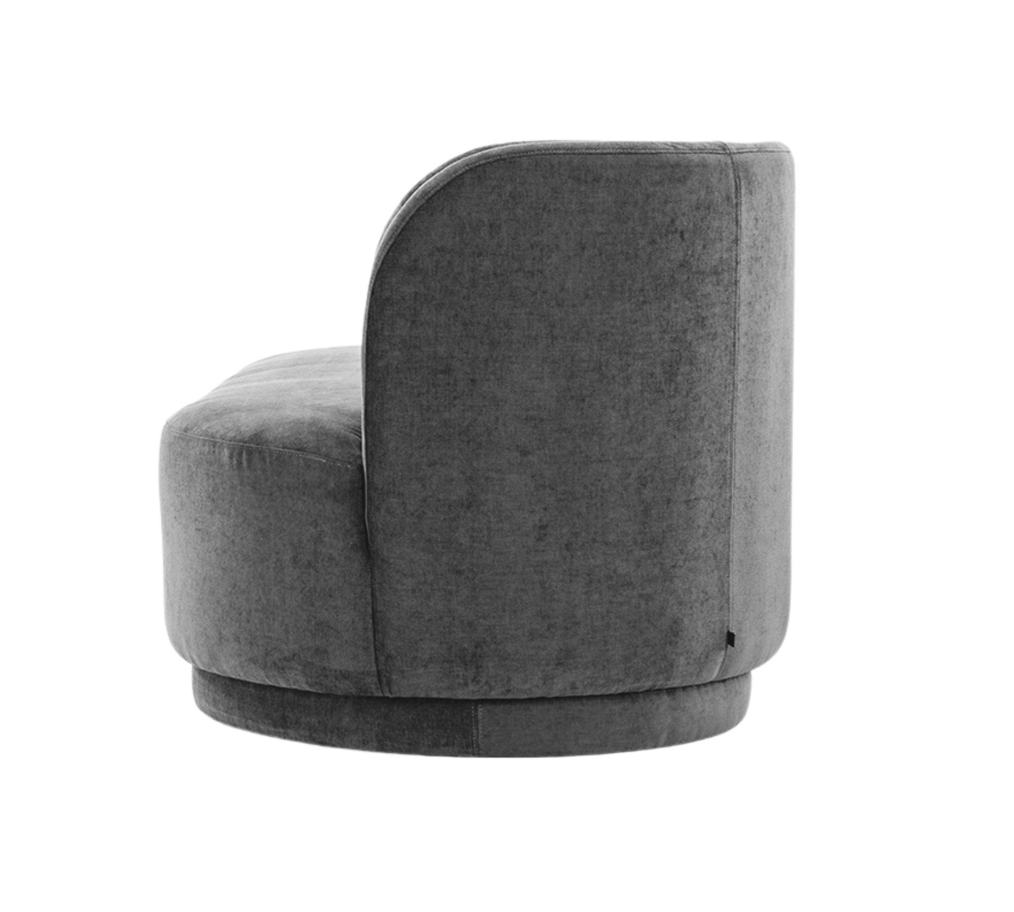 Nora 2-seater module right velvet matt dark grey