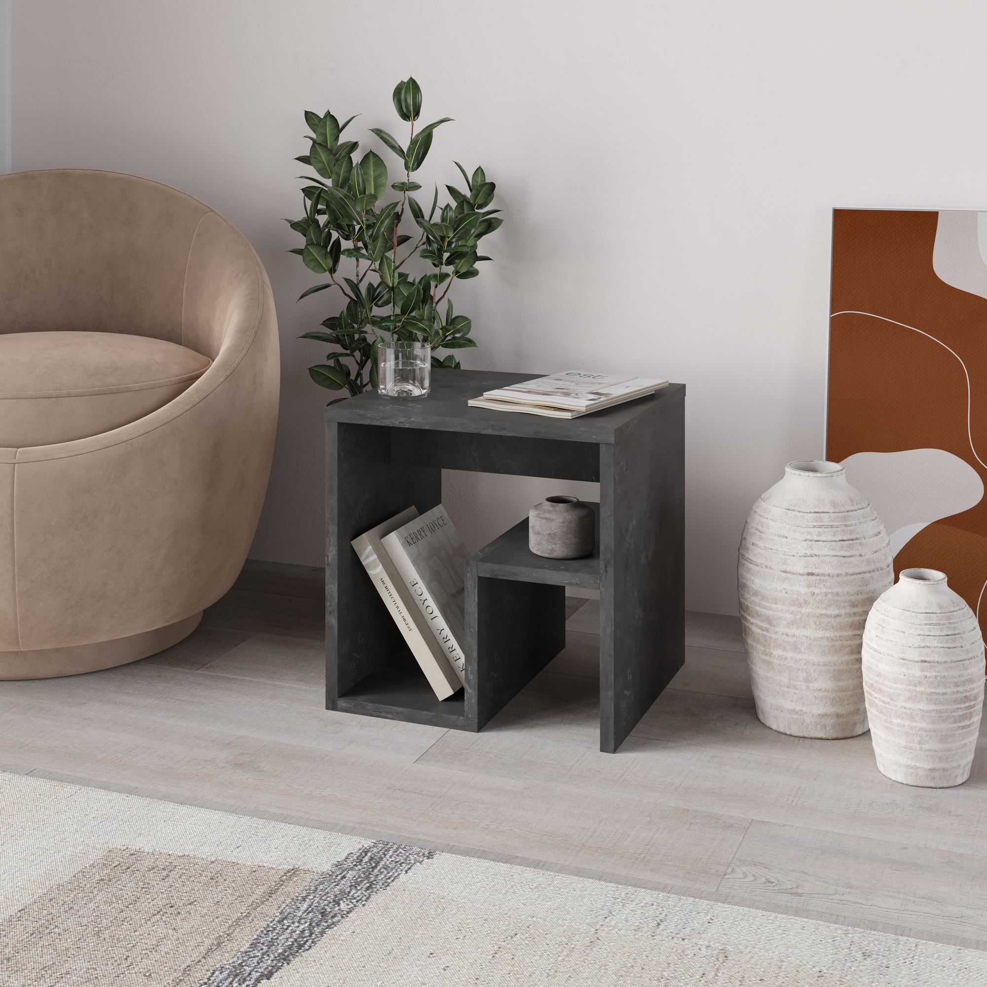 Bon Couchtisch Retro Grau