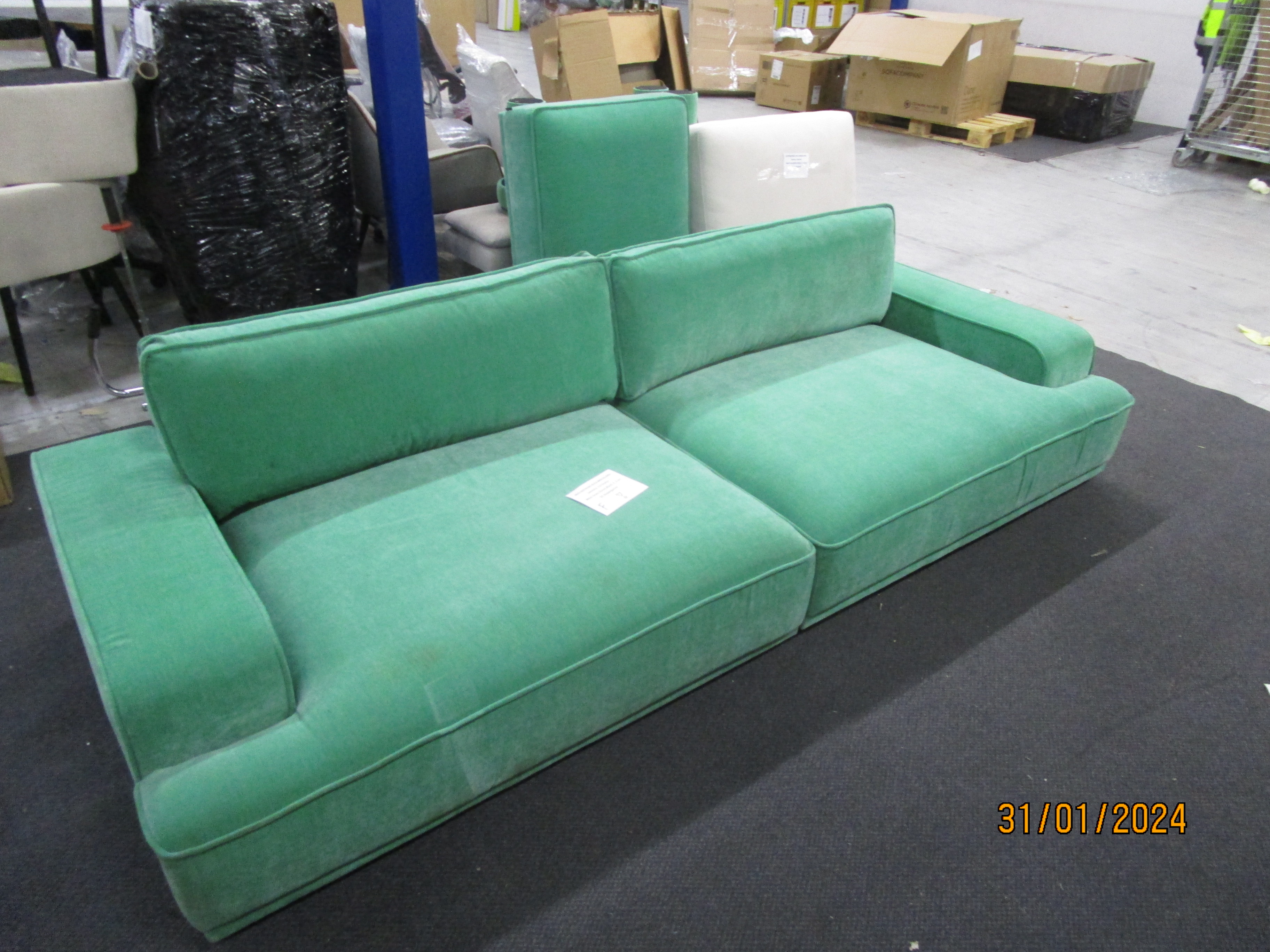 Leonora Sofa 3,5-Sitzer Moss Grass Green