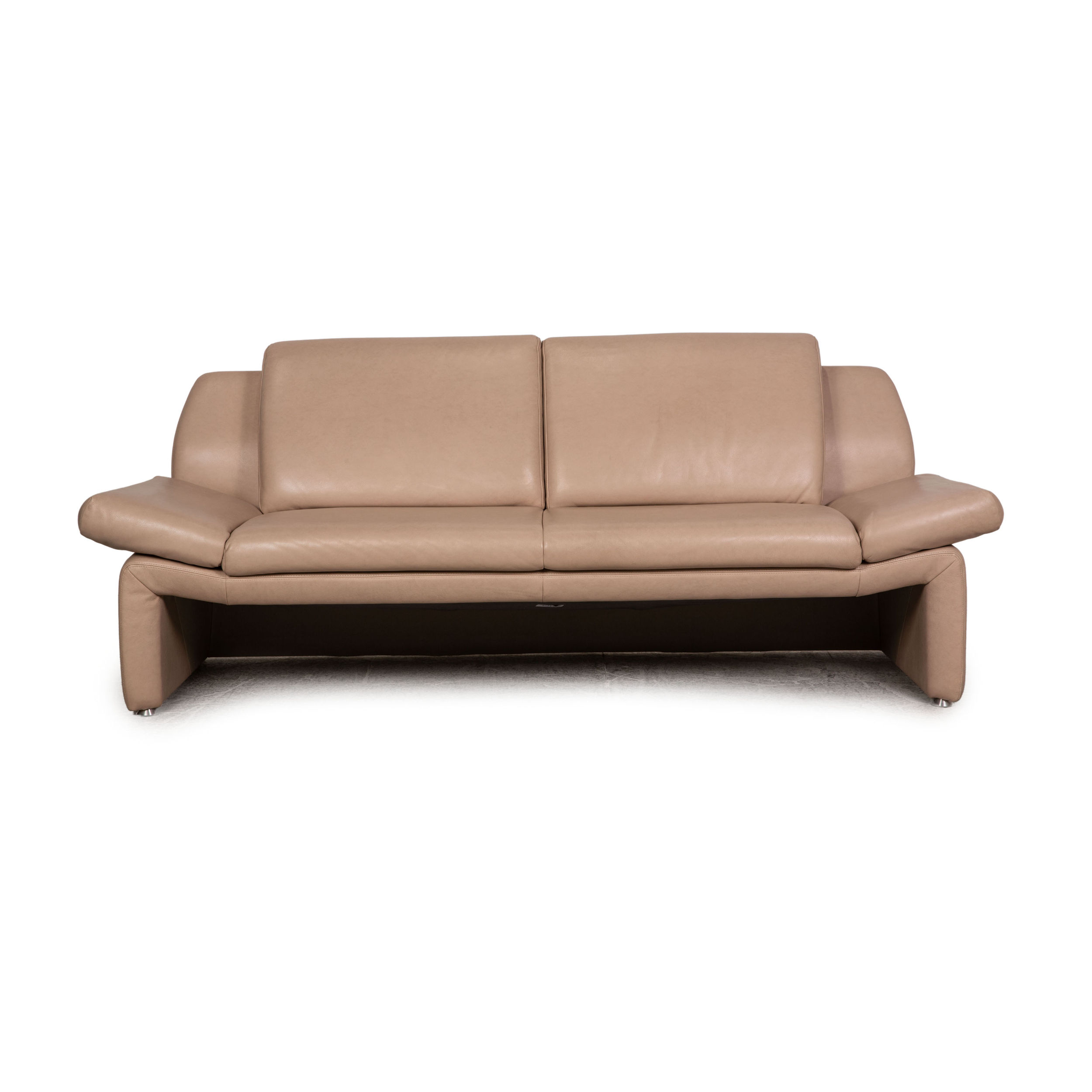 Sofa 3-Sitzer Leder Beige