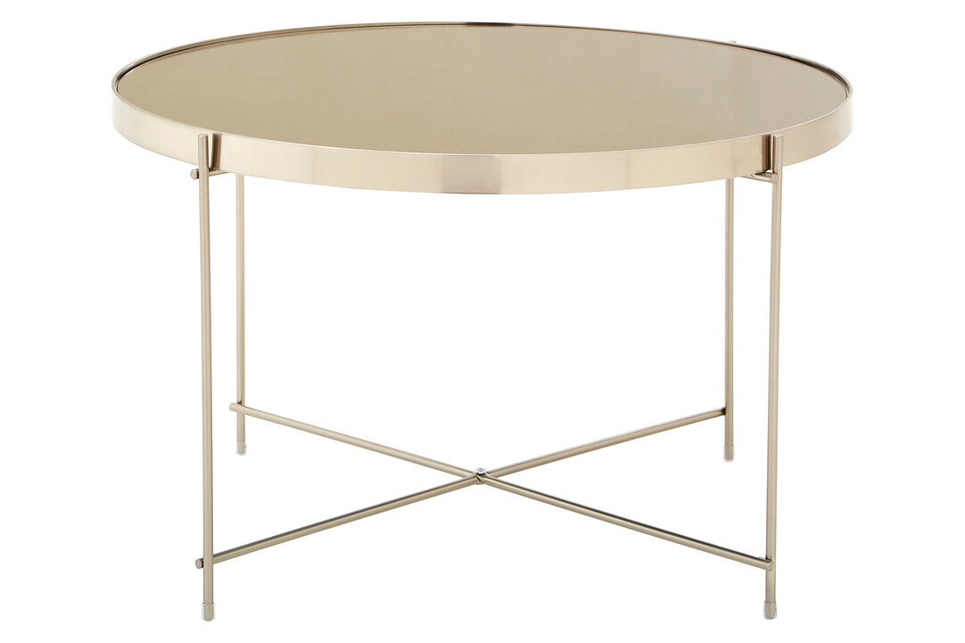 Allure Runder Beistelltisch Spiegel Gold