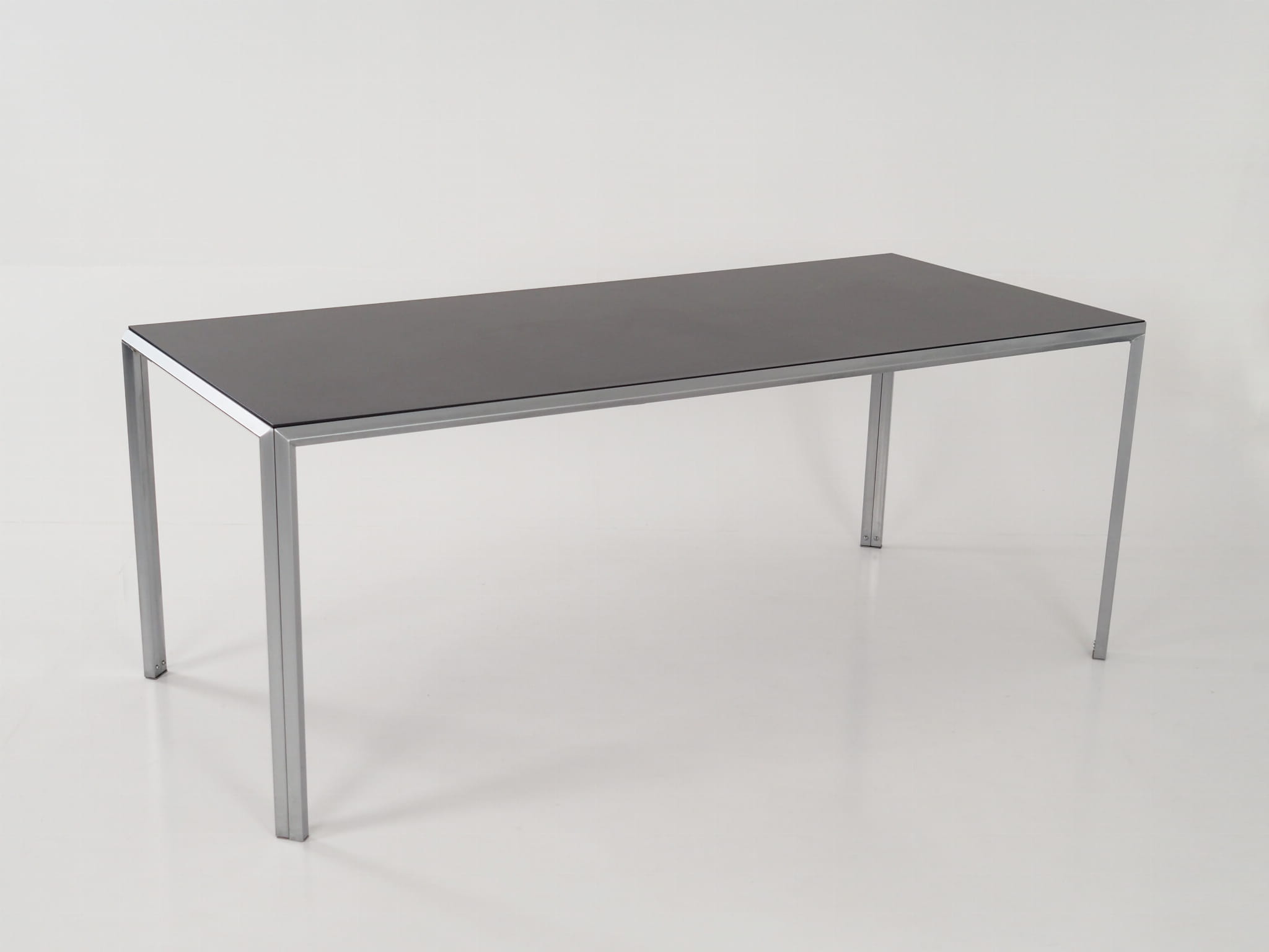 Vintage Table Aluminum Grey 1980s