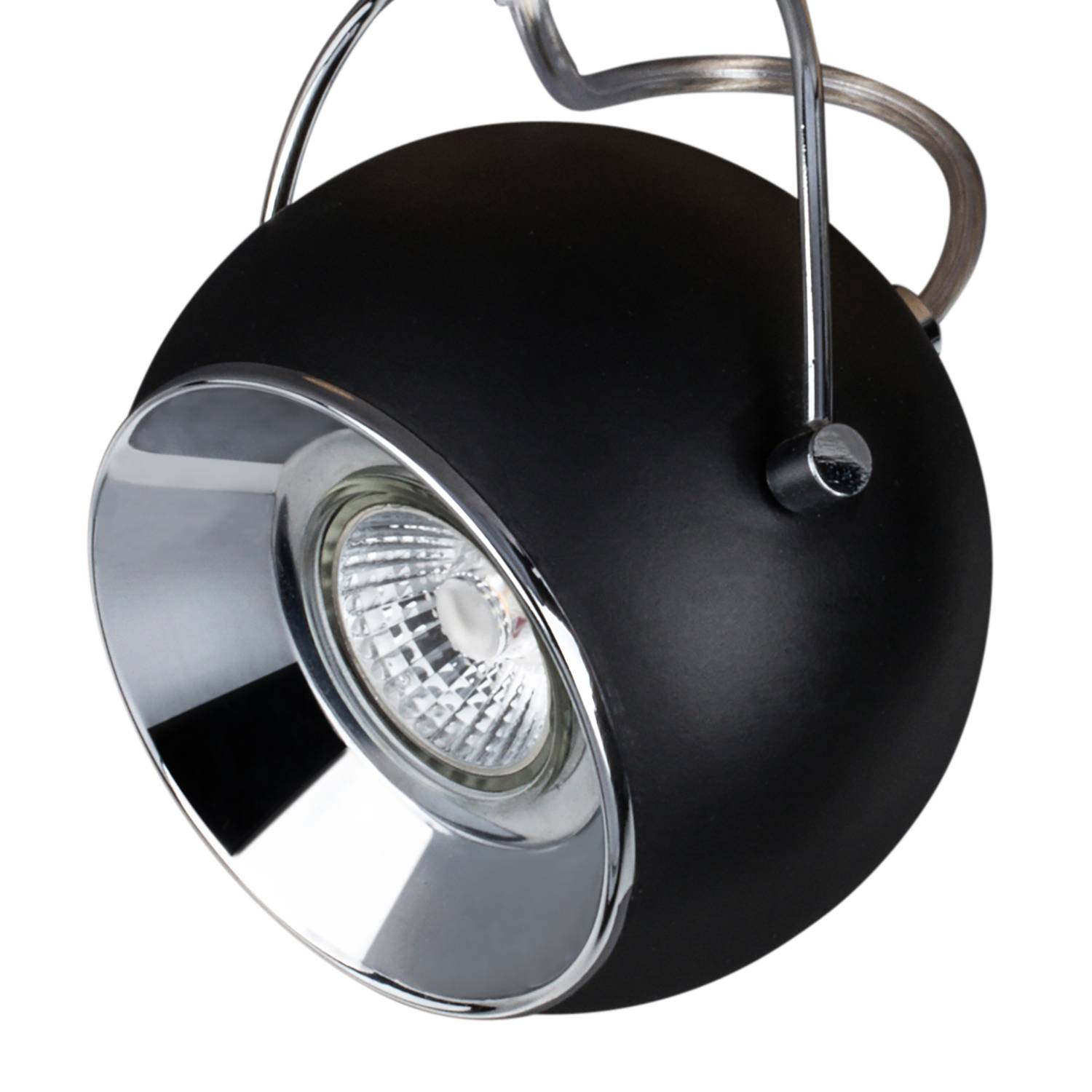 Ball LED-Deckenleuchte Stahl Eiche 2-flammig