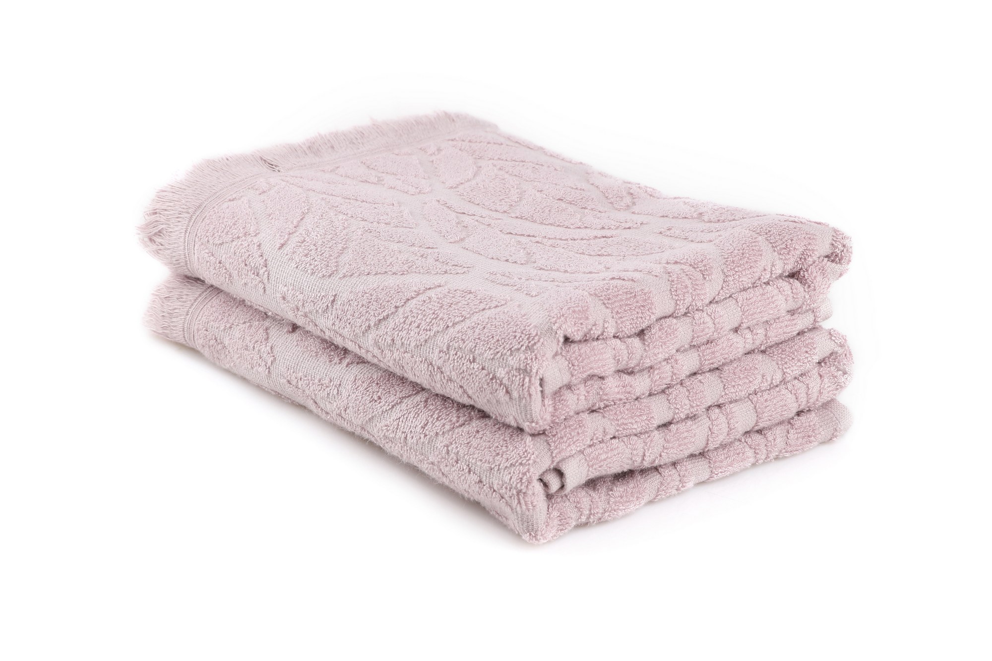 Leaf Bath Towels Cotton Plum
