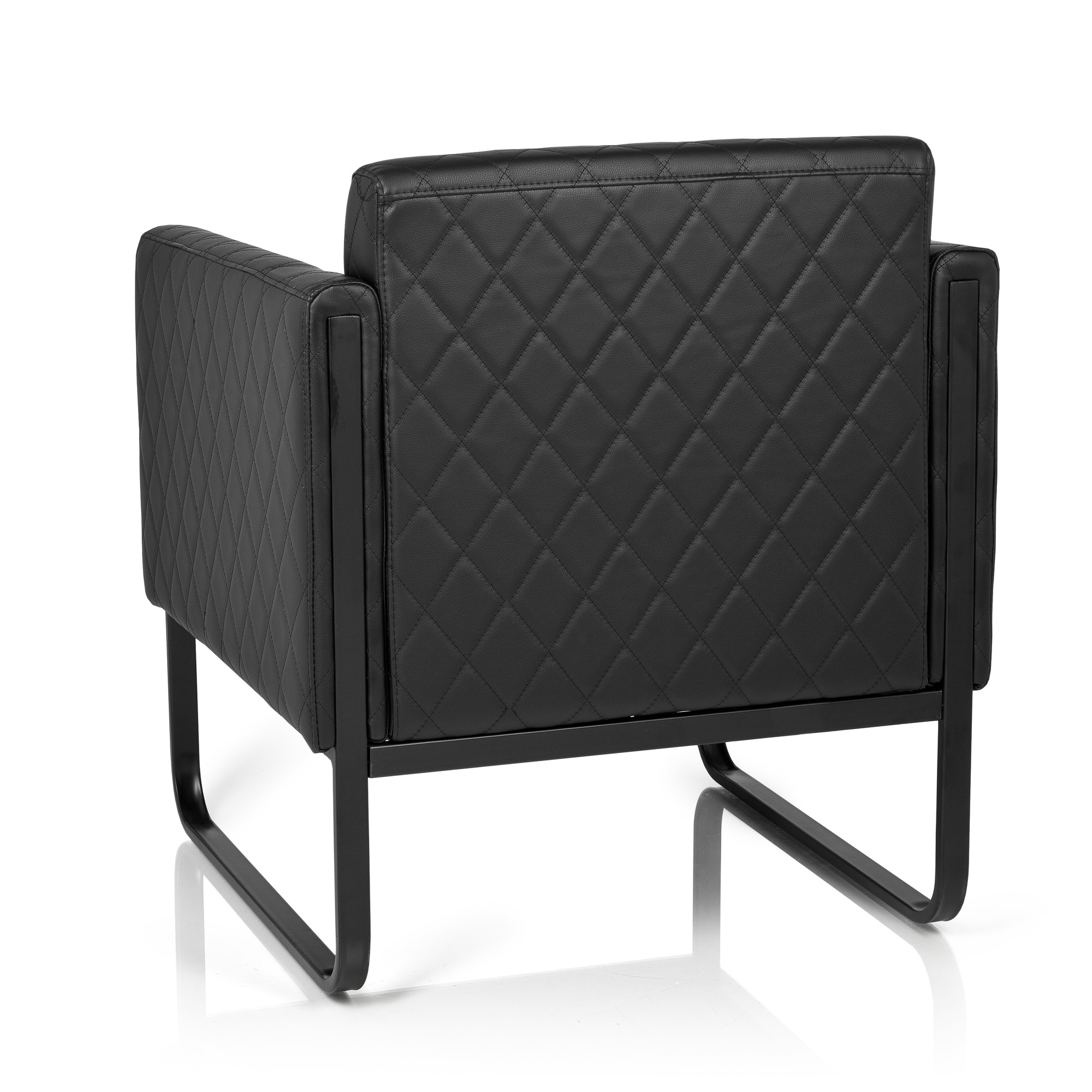 ARUBA Upholstered armchair Artificial leather Black
