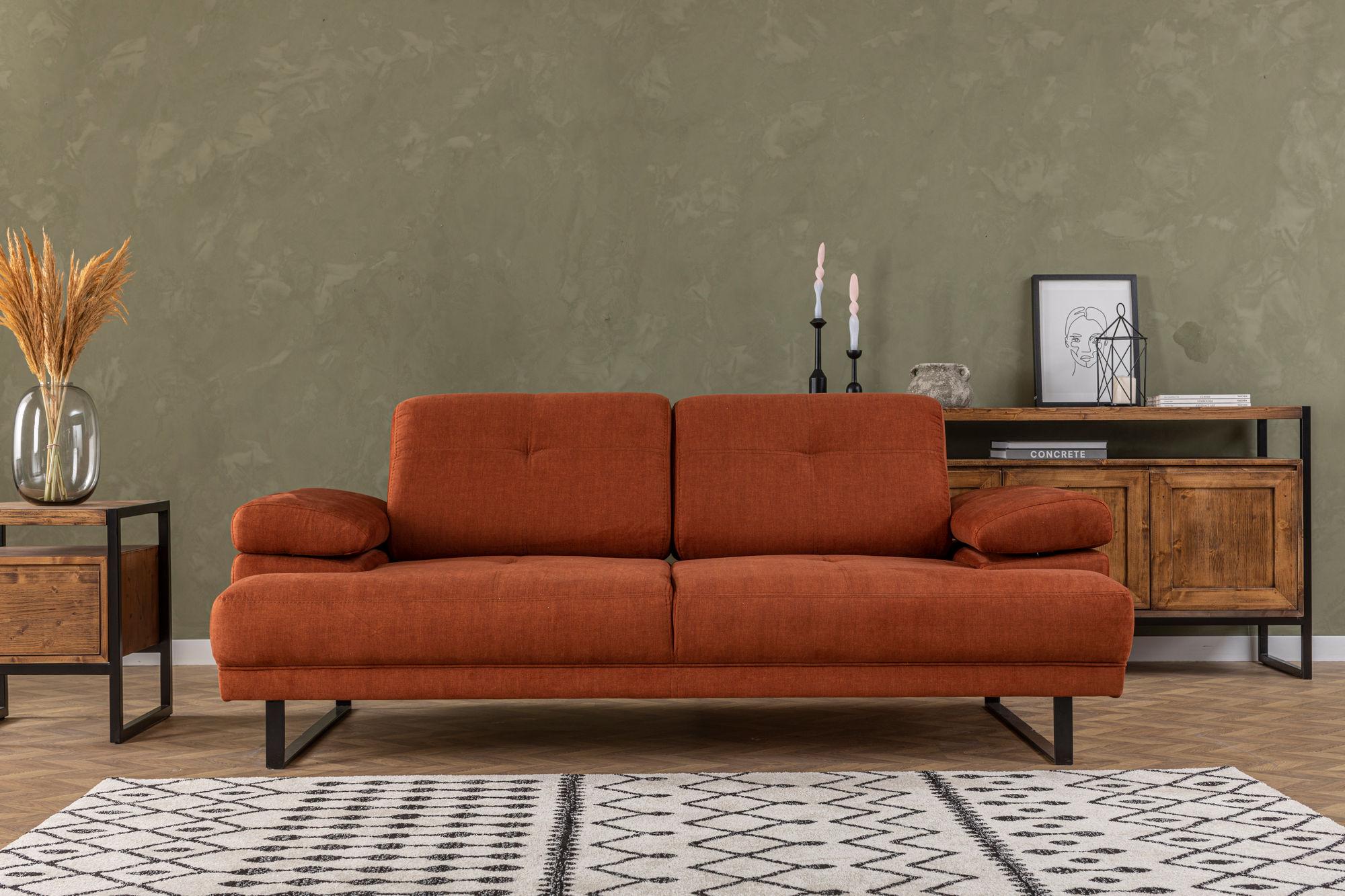 Sofa 2-seater Orange