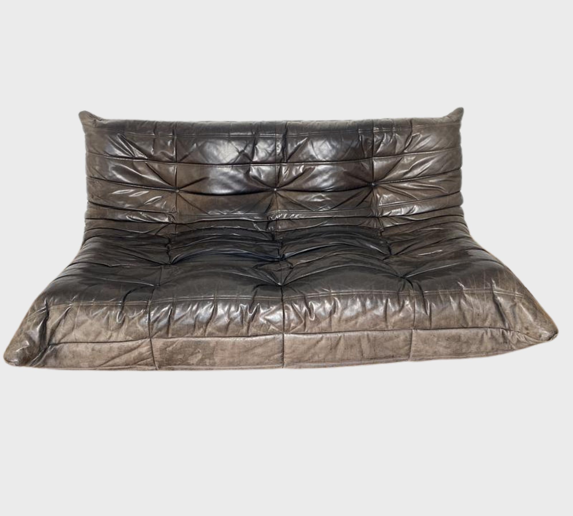 Togo Sofa 3-Sitzer Leder Schwarz