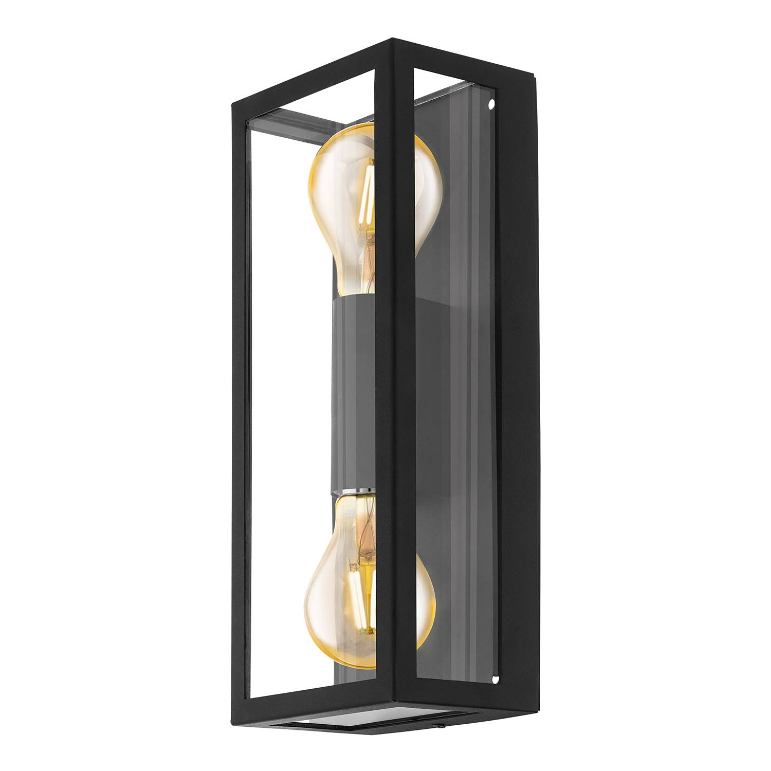 Outdoor wall lamp Alamonte 2-bulb Black