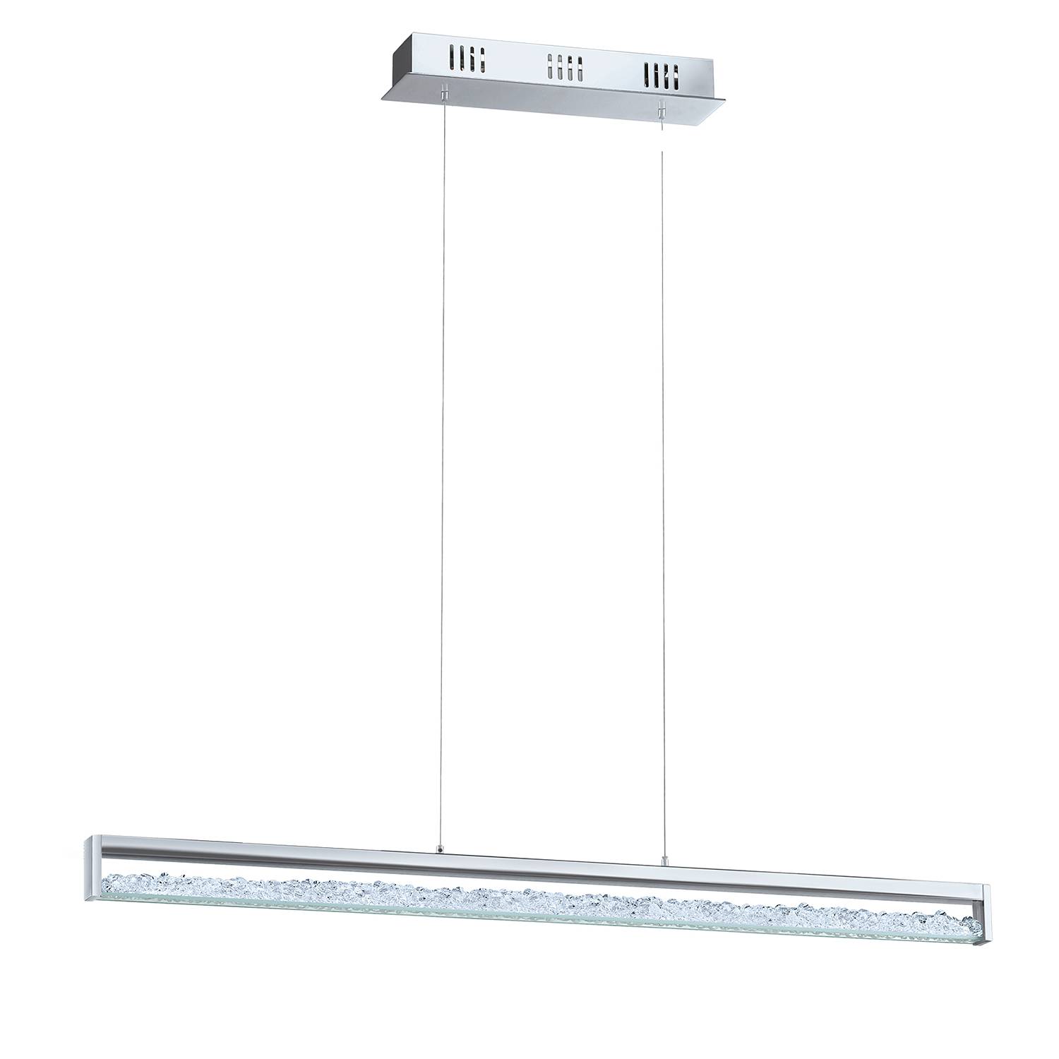 1-Flammig LED-Pendelleuchte Cardito Kristallglas Aluminium