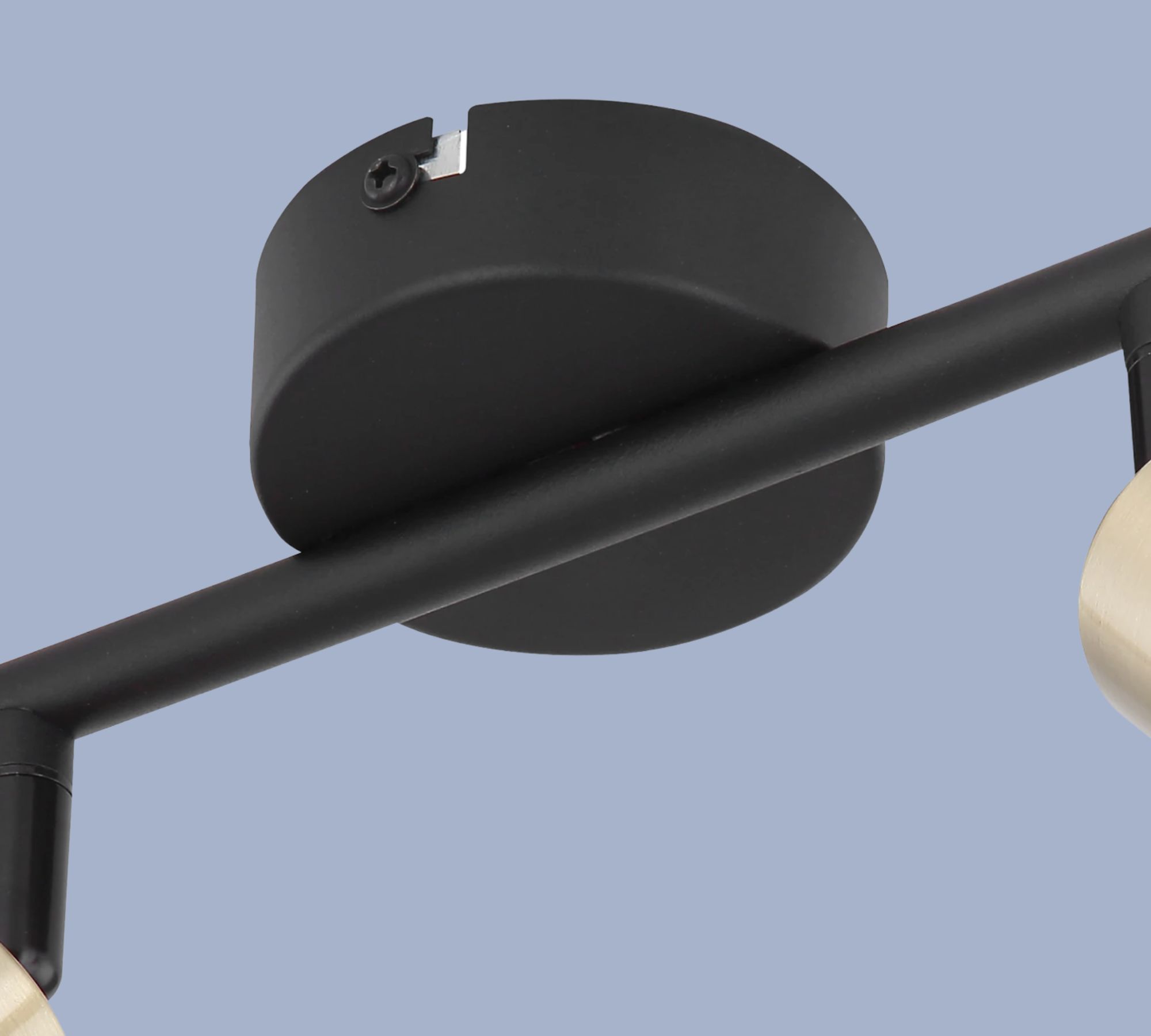 2-flame ceiling light metal black