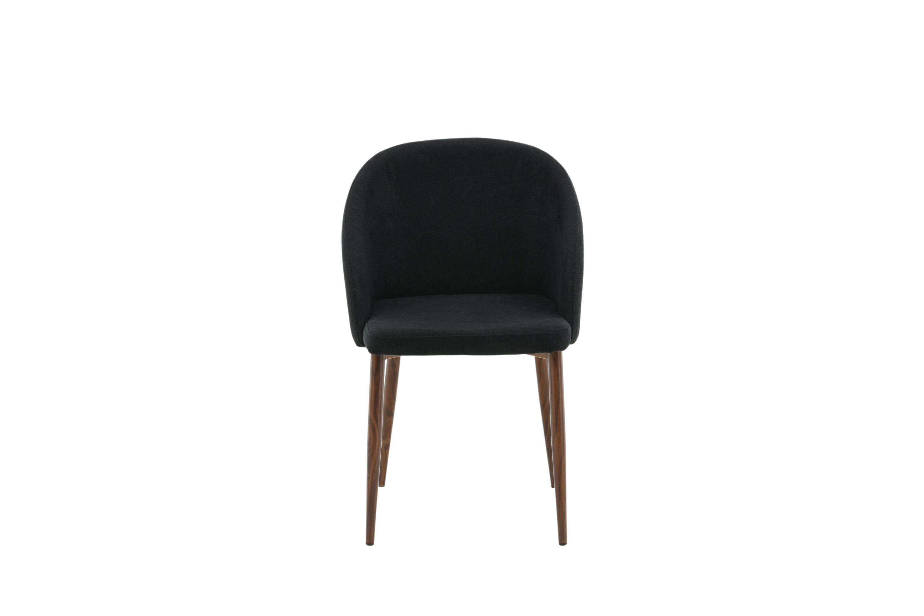 2x Arch Esszimmerstuhl-Set Walnuss Schwarz