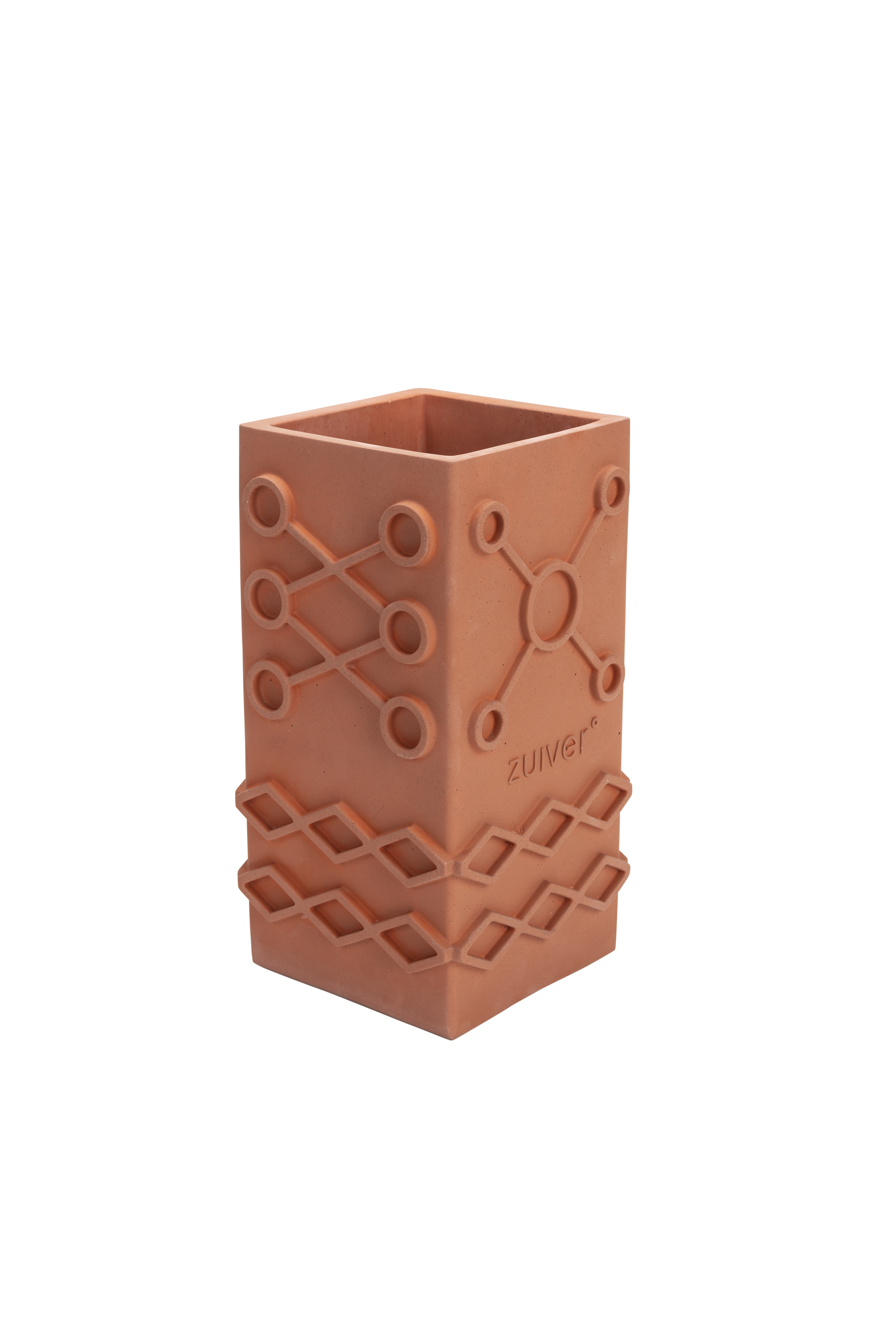 Graphic Vase Beton Braun