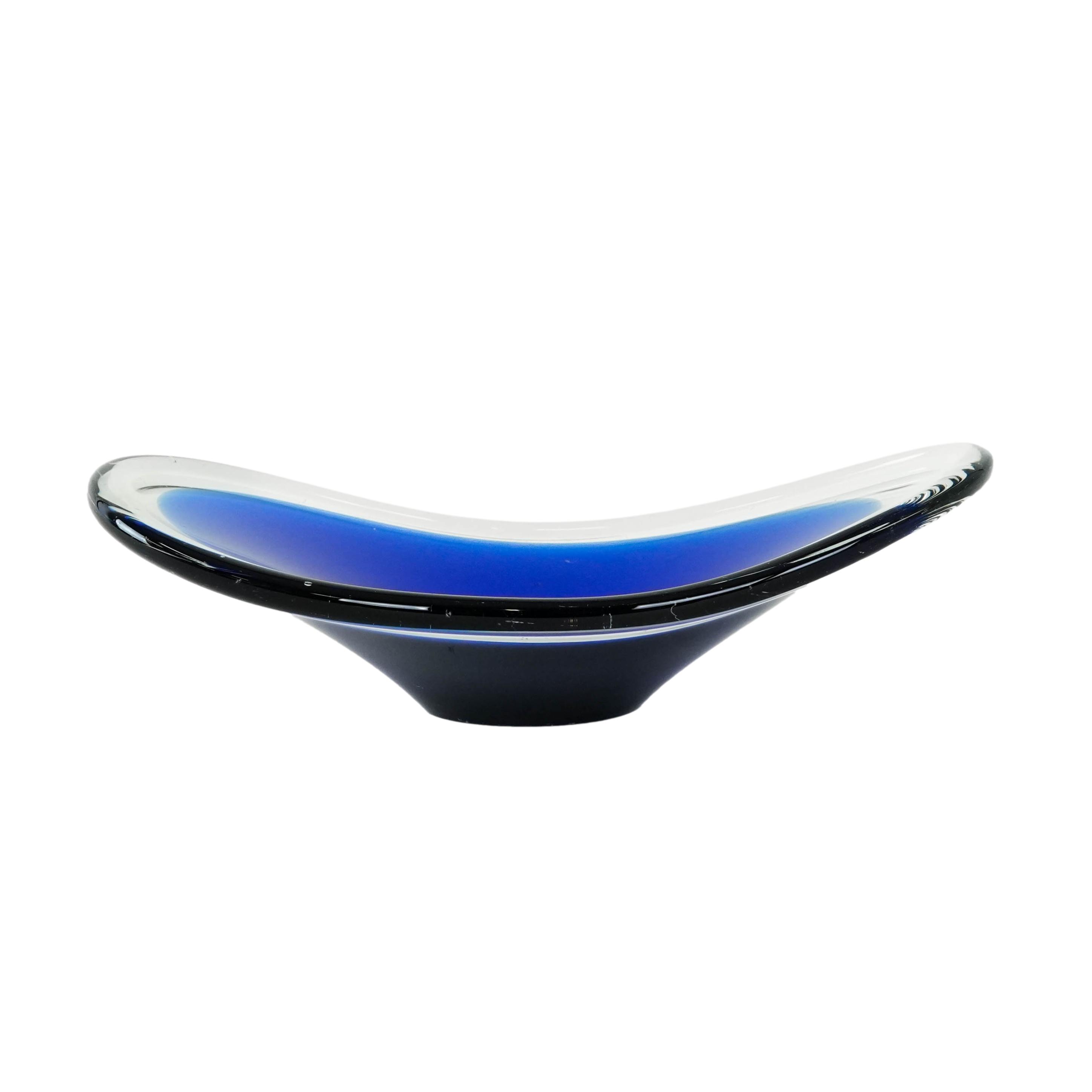 GlasschaleBlau Transparent 1970er Jahre