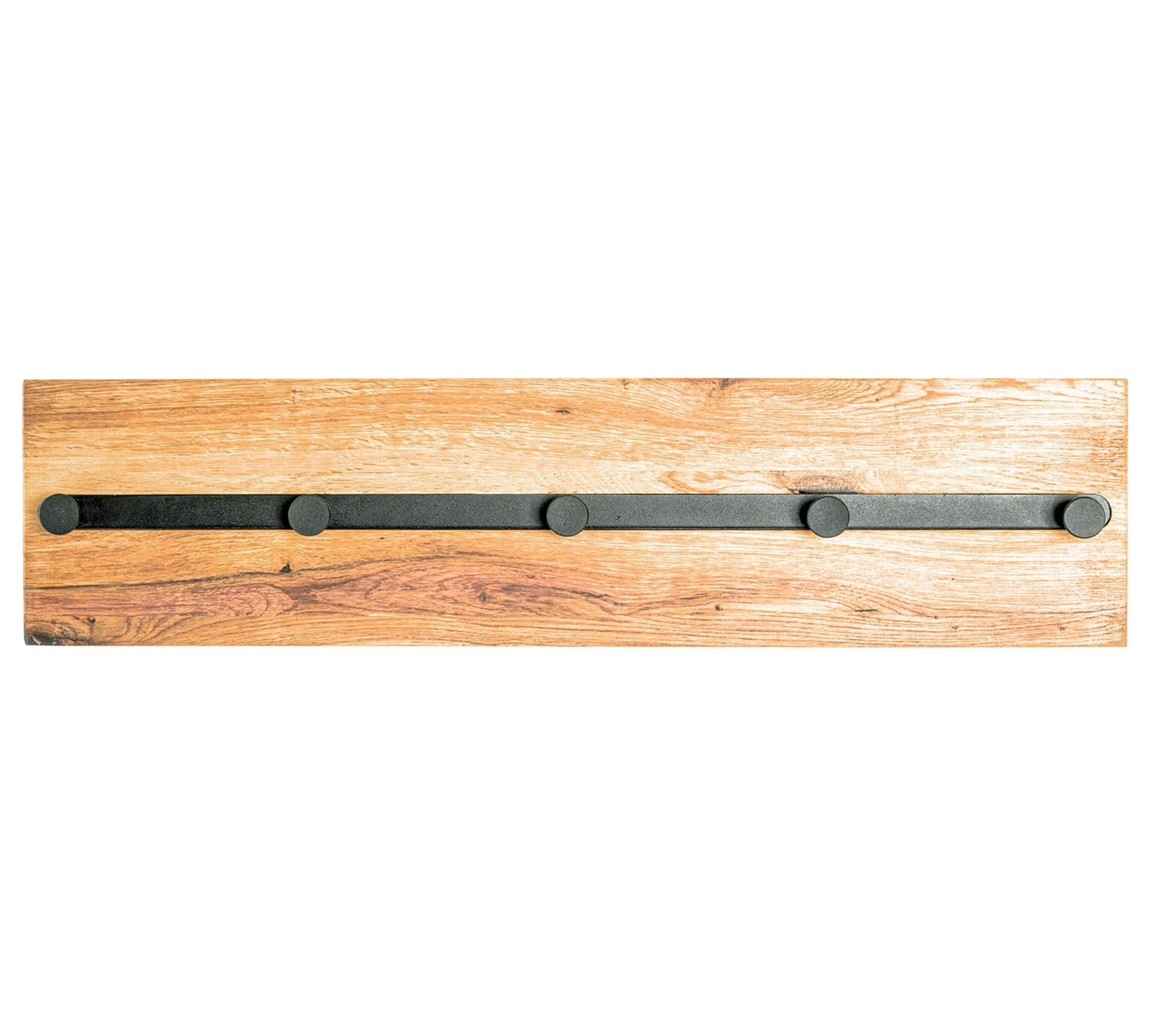Coat rack oak wood metal black