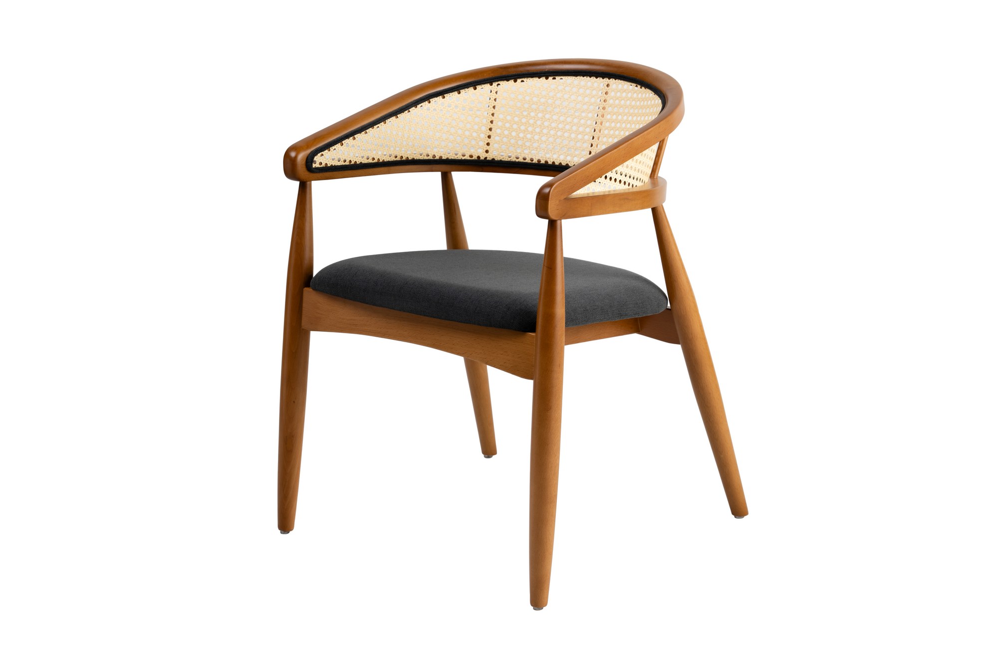 Lima Armlehnstuhl Holzfurnier Grau