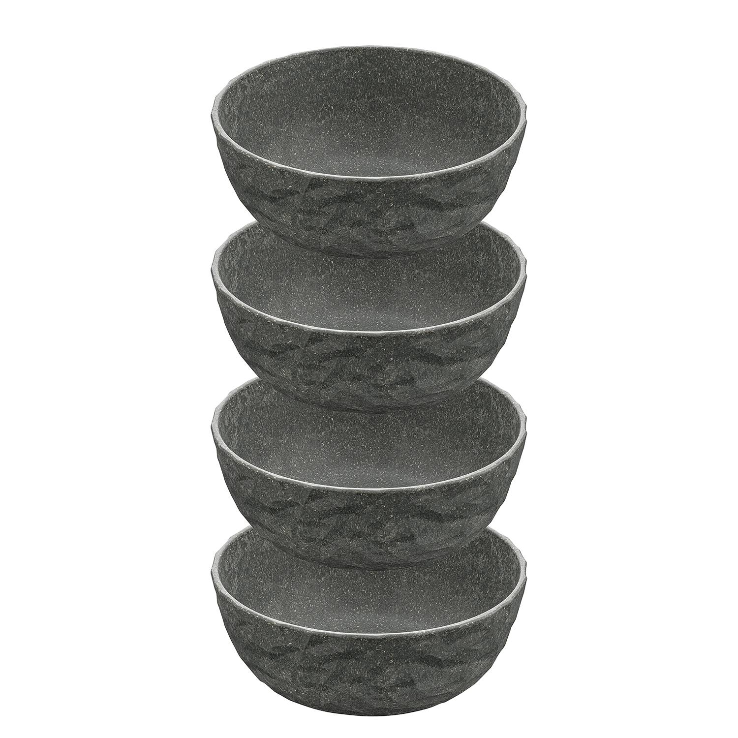4x Schale Club Bowl Dunkelgrau