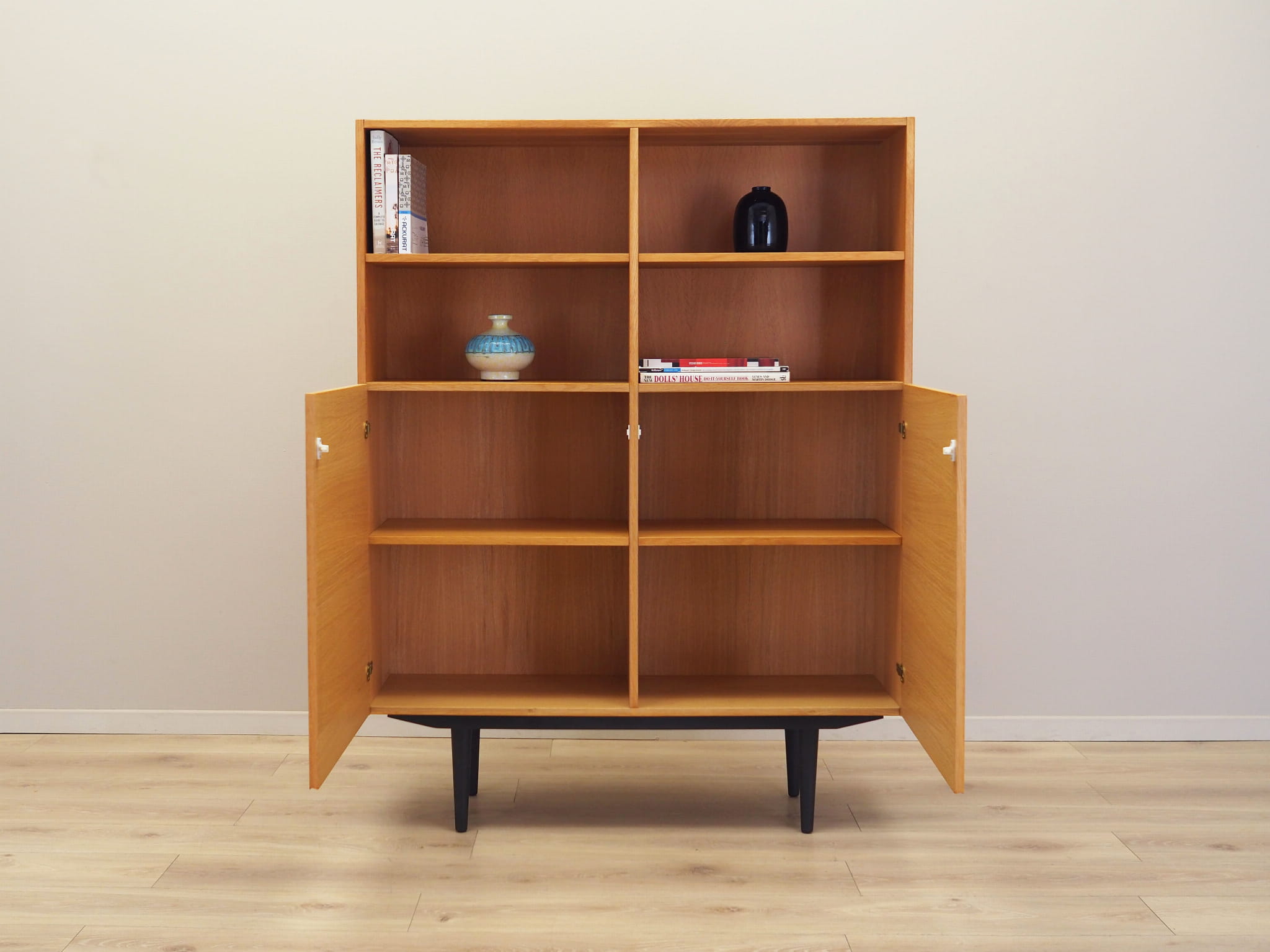 Bücherregal Holz Braun 1970er Jahre 