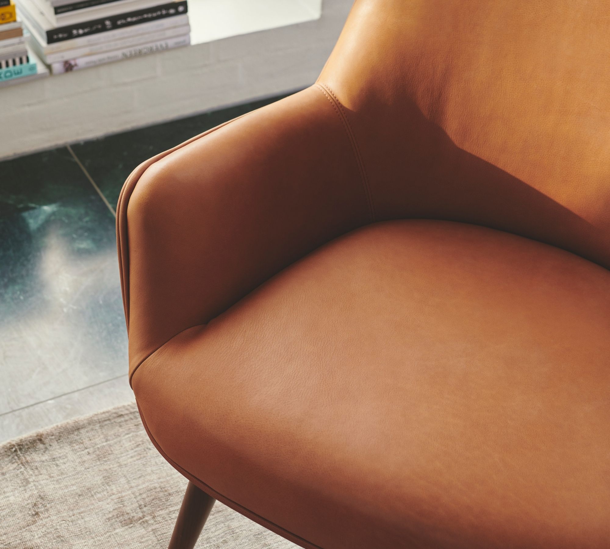 Oscar Sessel Leather Hampton Bronze