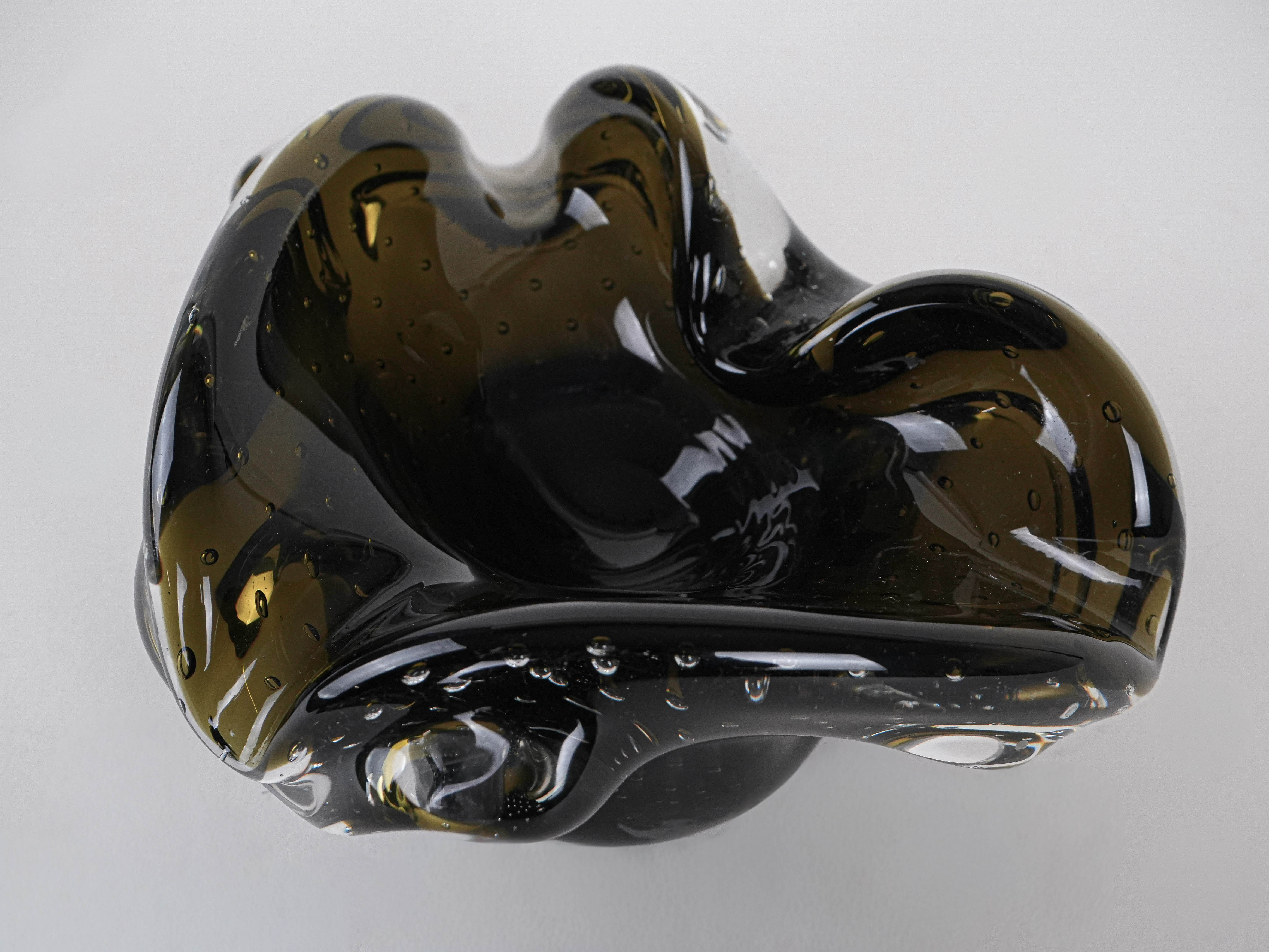 Plate Murano glass Green 1960s