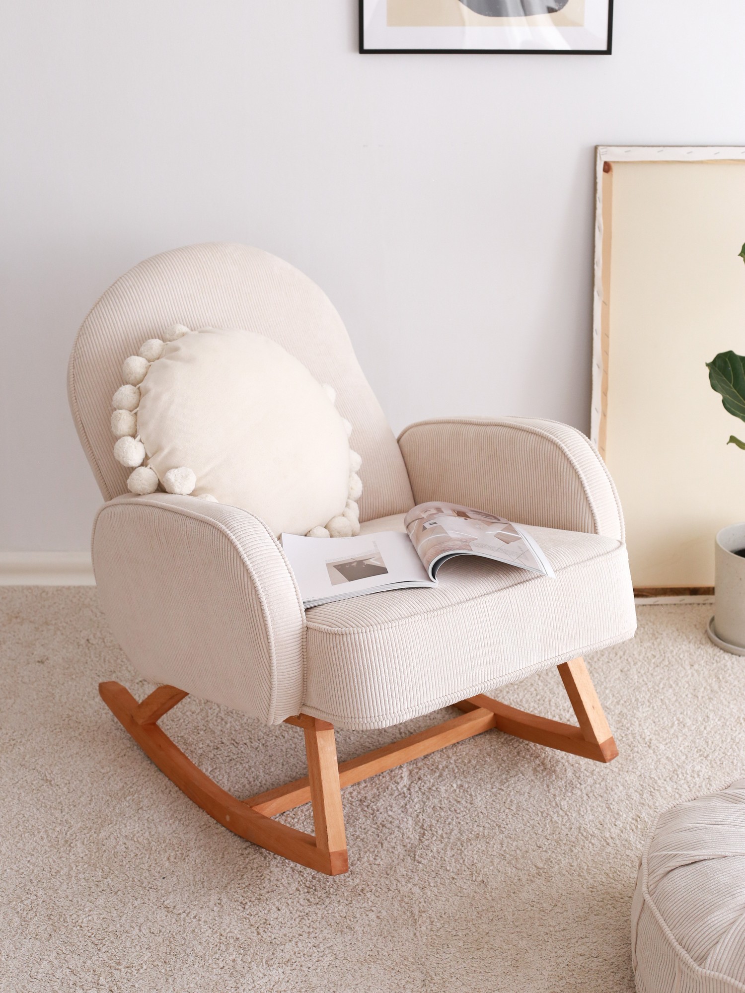 Yoko Armchair Velvet White