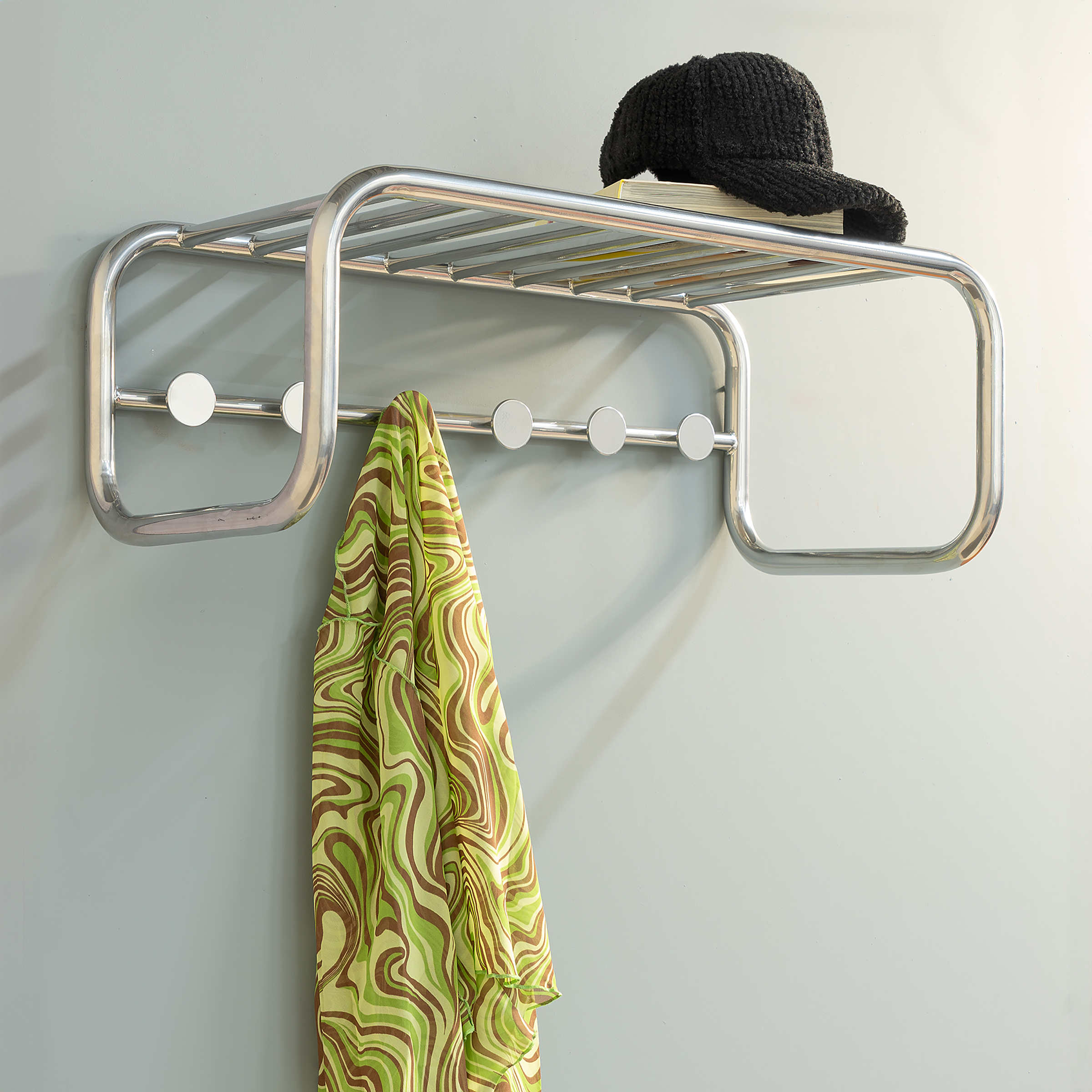 Coppin Wandgarderobe Metall Chrom