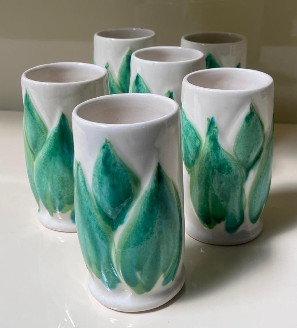 Beverage Service Germoglio Set of 7 1970s