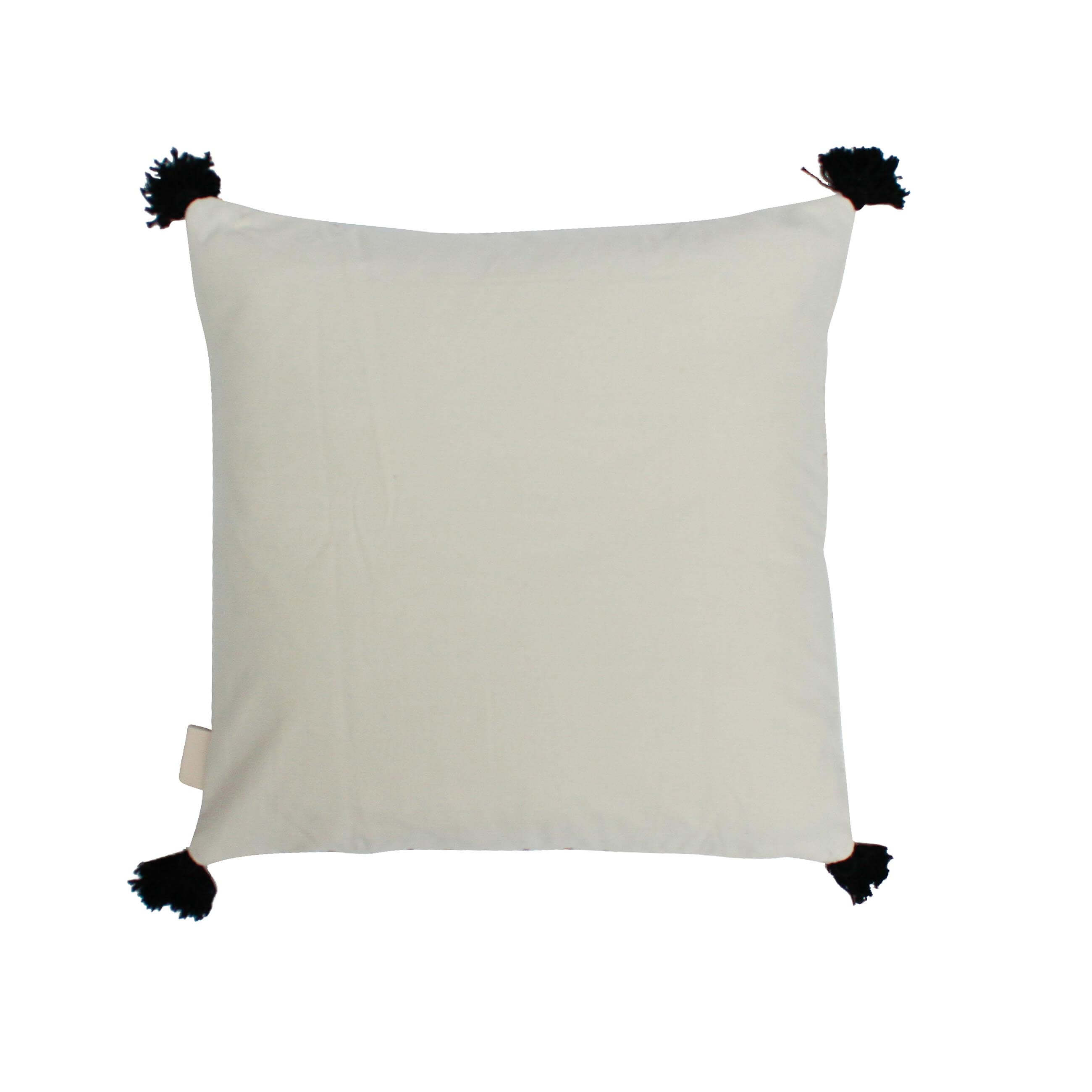 Lands & Pits Fringe Cushion cover Cotton Natural