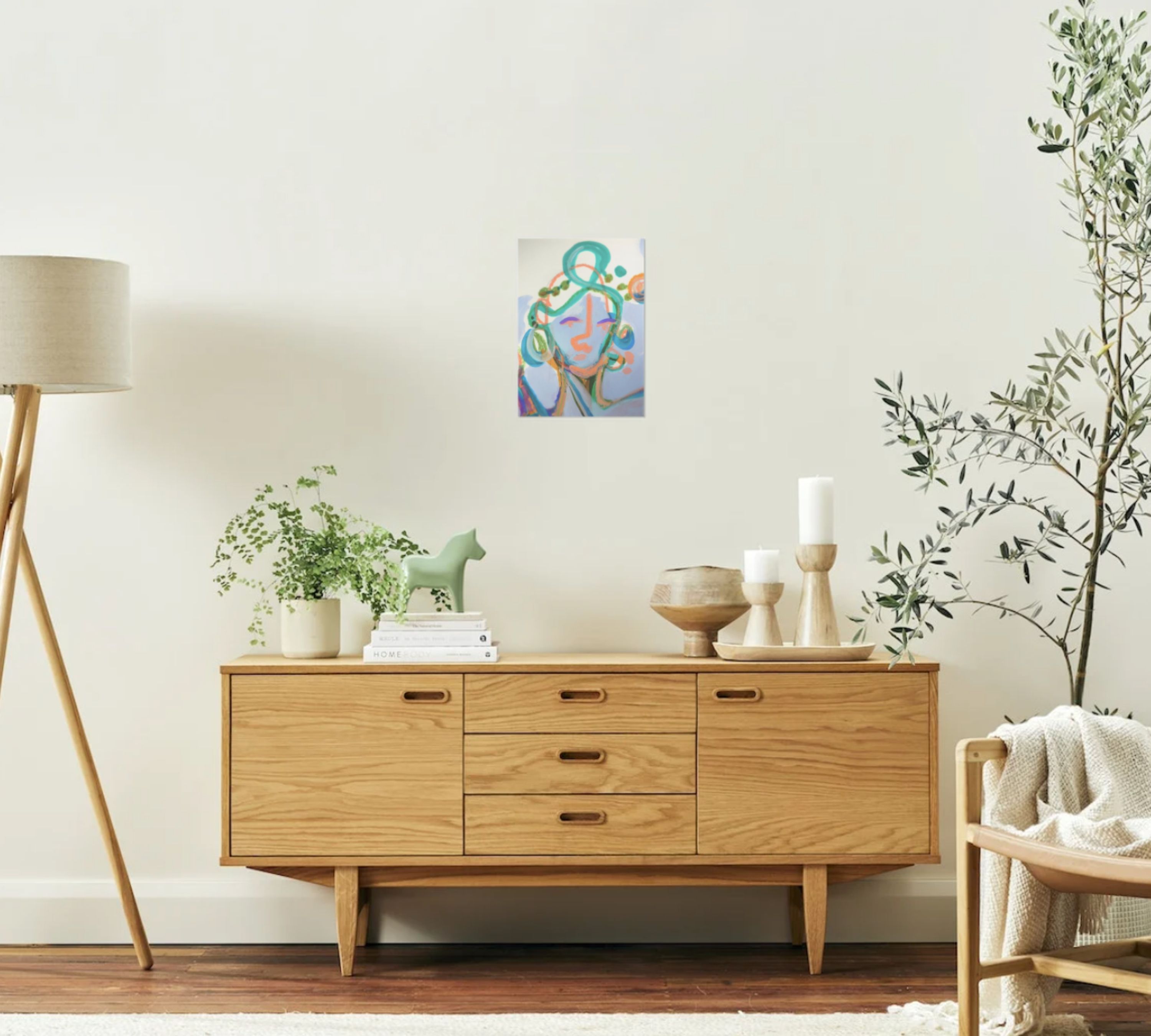 La cara de la Gracia Art printMulticolor