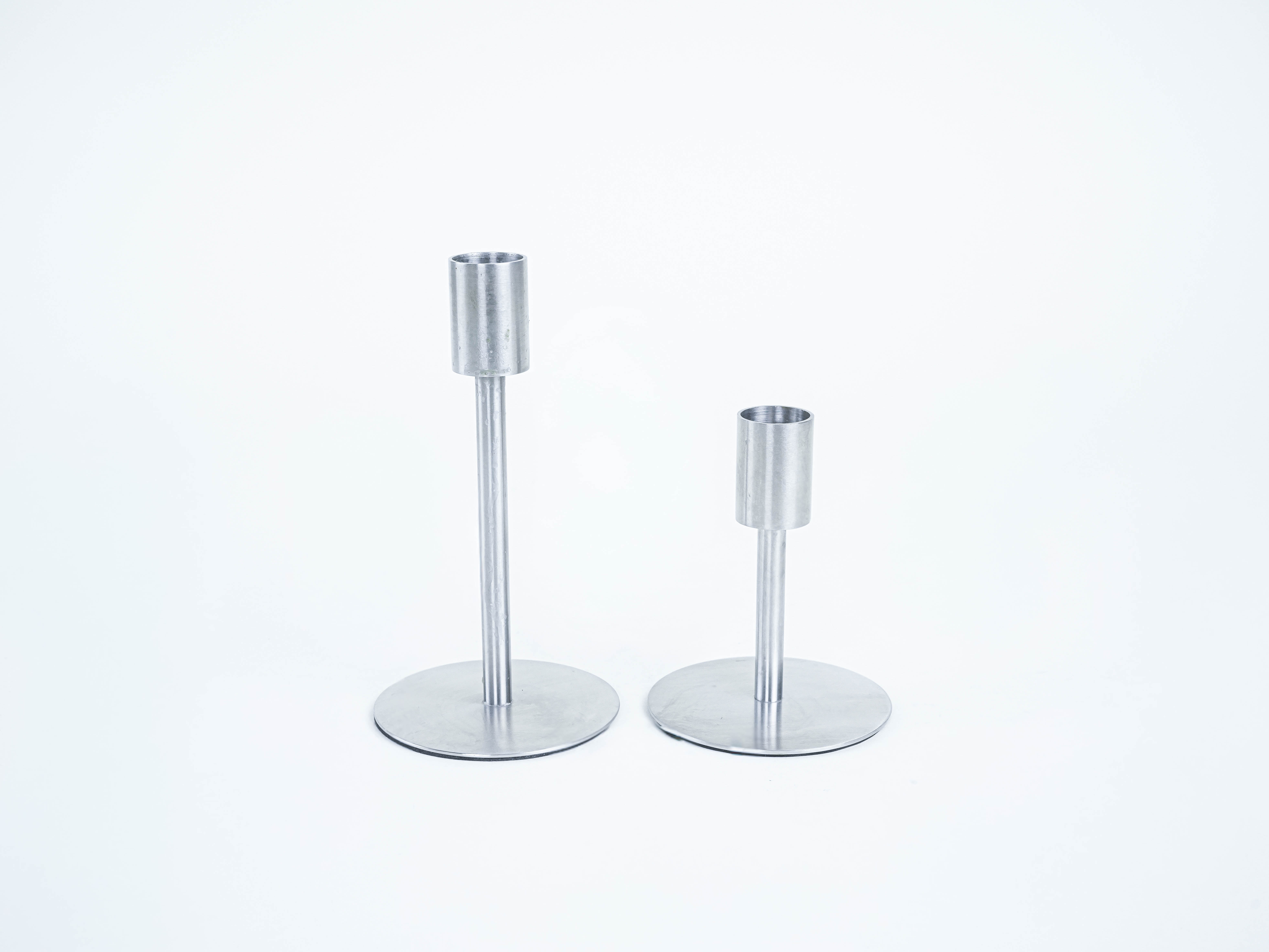 Set of metal candle holders 1970s