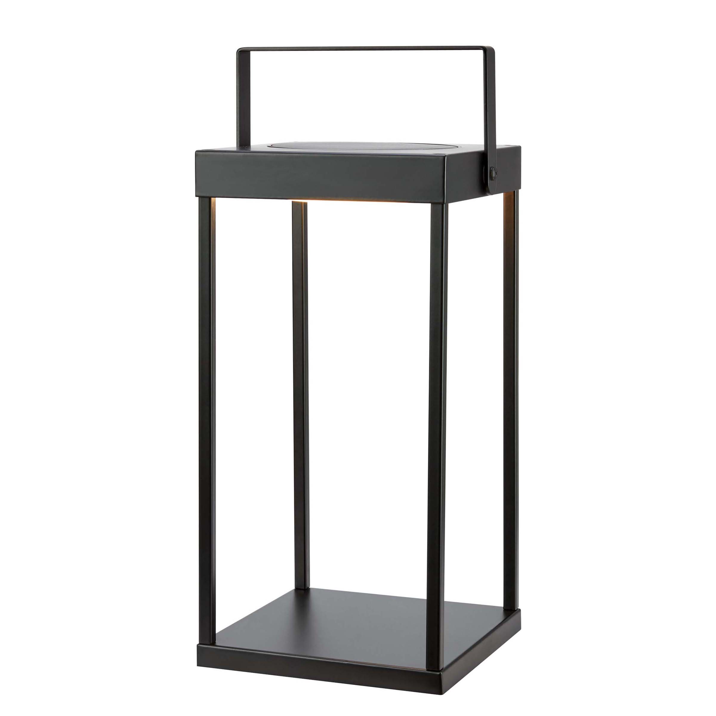 Pure LED-Solarlaterne Eisen 1-flammig Schwarz