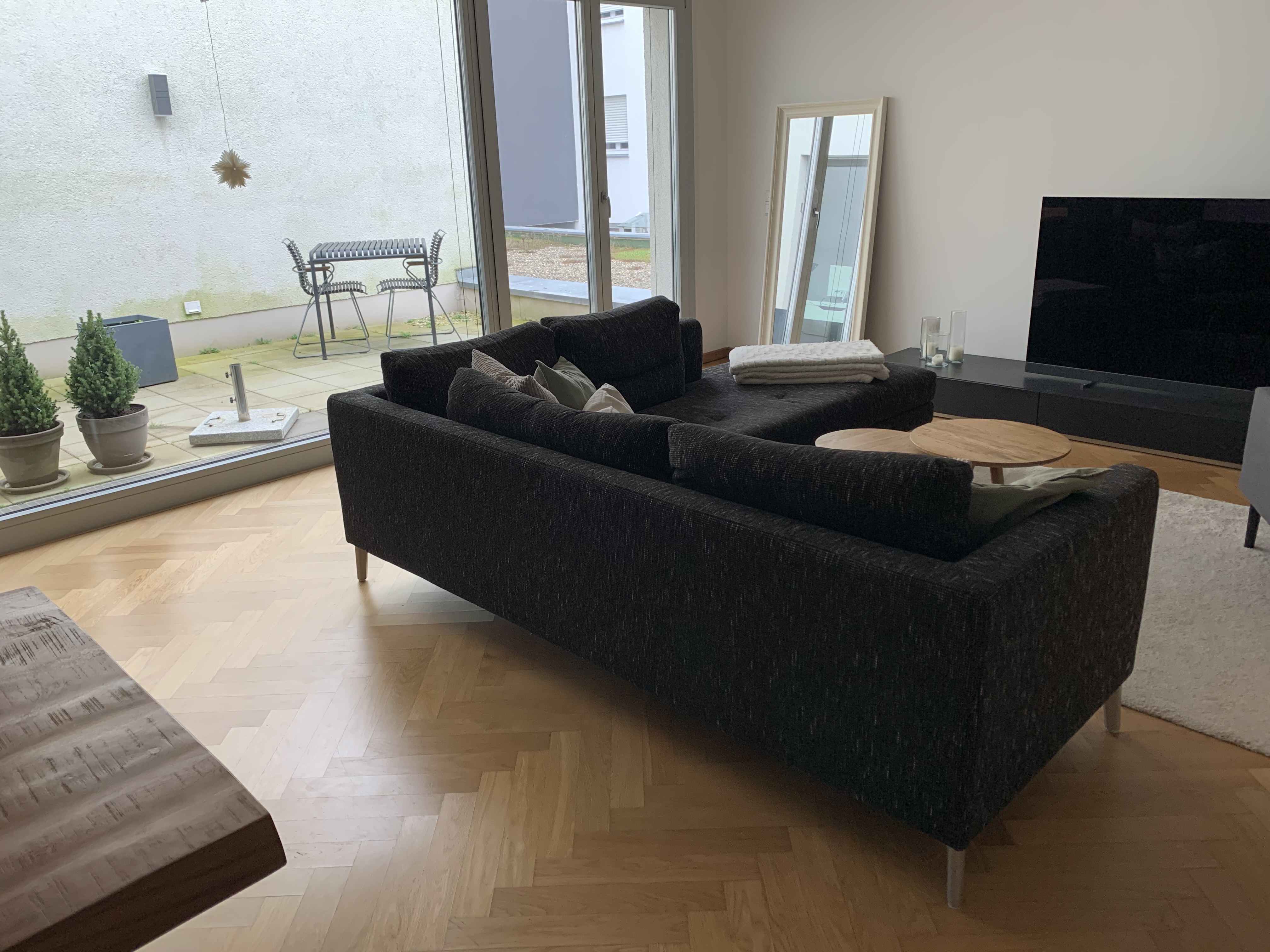 Ecksofa Grau