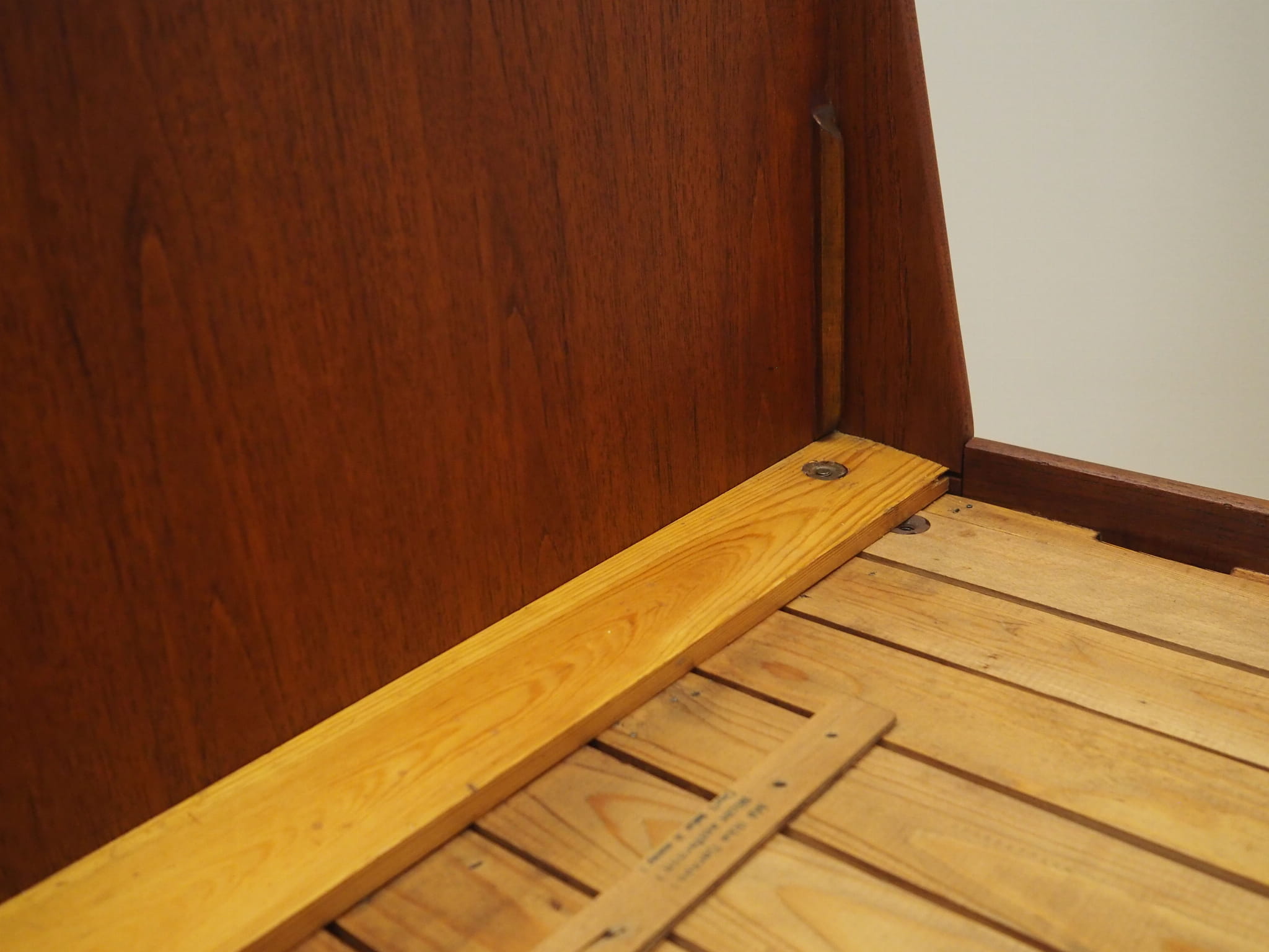 Vintage Bed Teak Wood Brown 1970s
