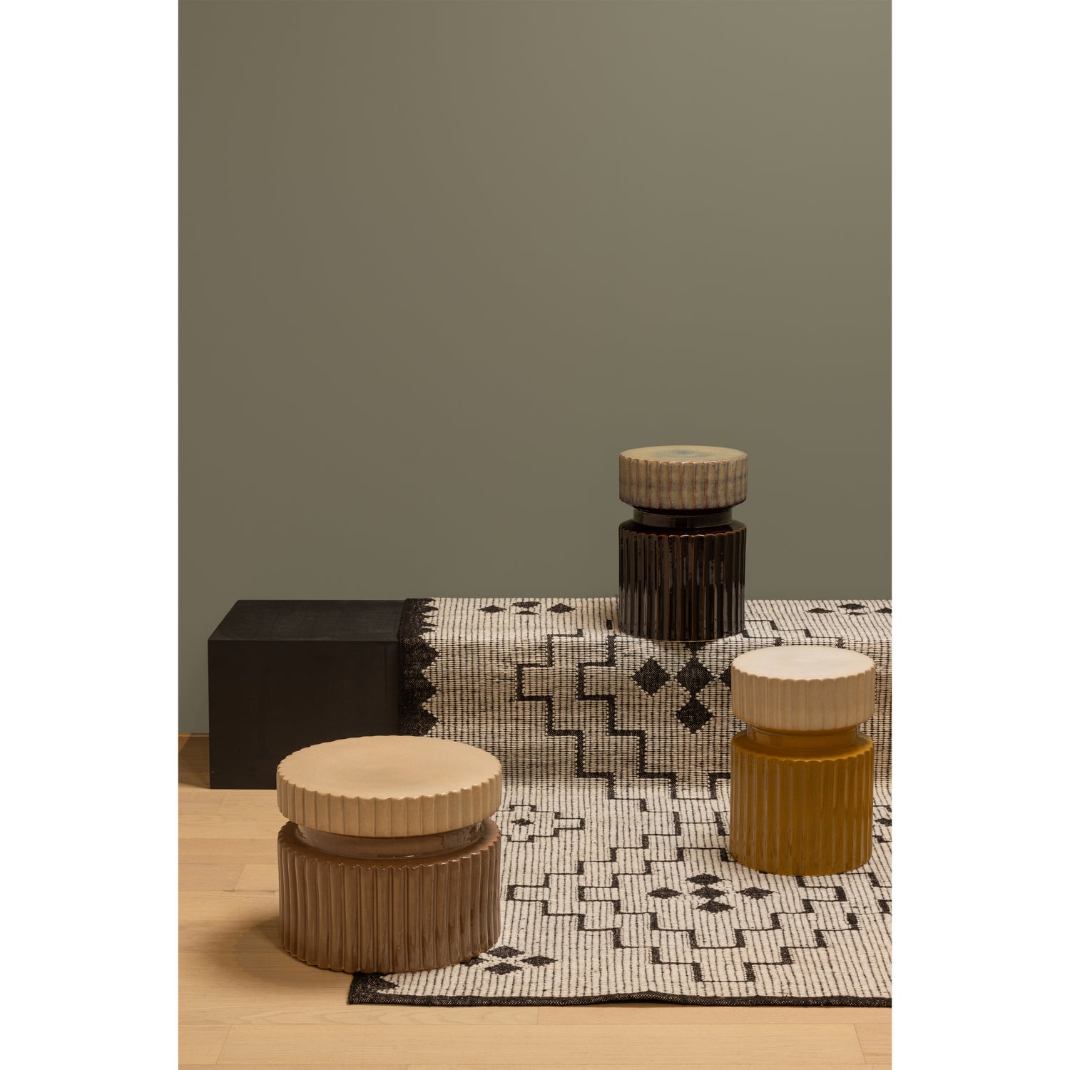 OMARI Teppich Wolle Jute 160x230cm