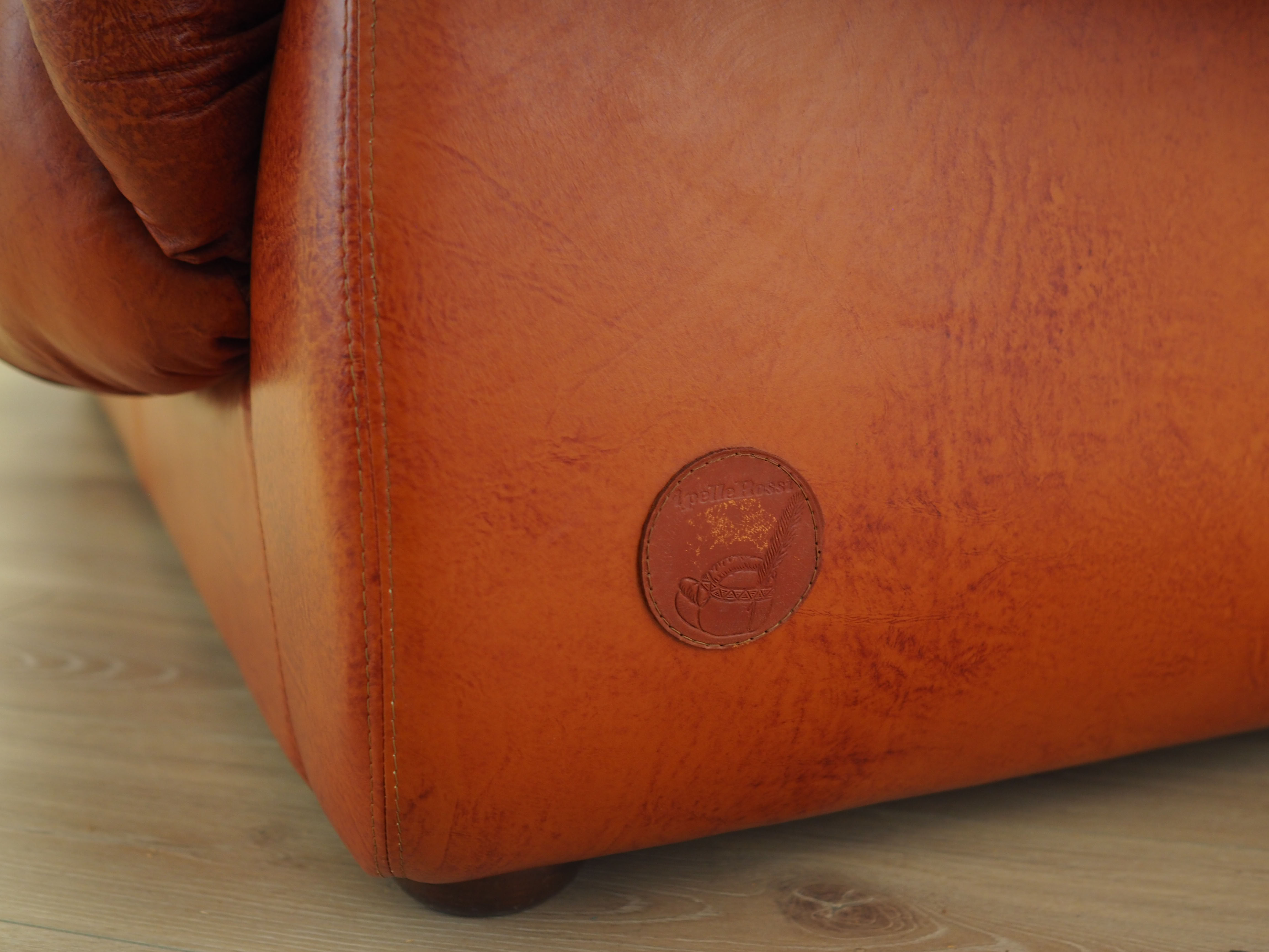 Sofa Leather Red 1970s