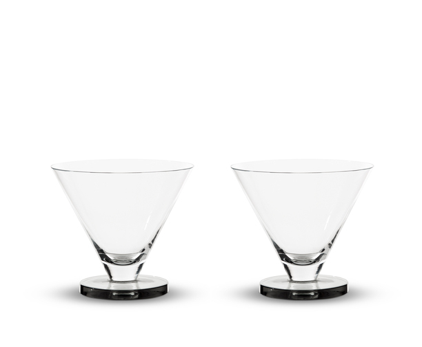 Puck Cocktail Glass 2-piece Set Transparent