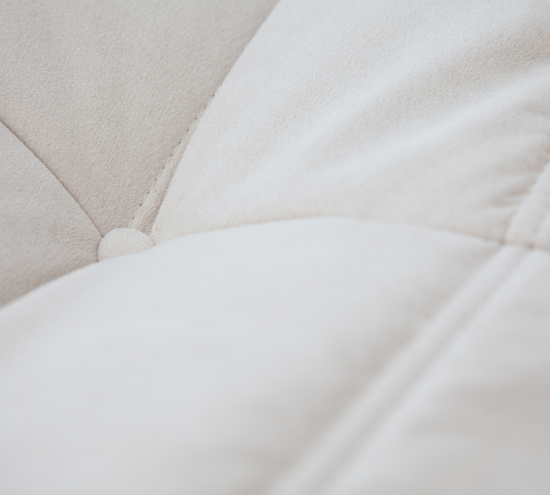 Togo Pouf Tessuto Off-White