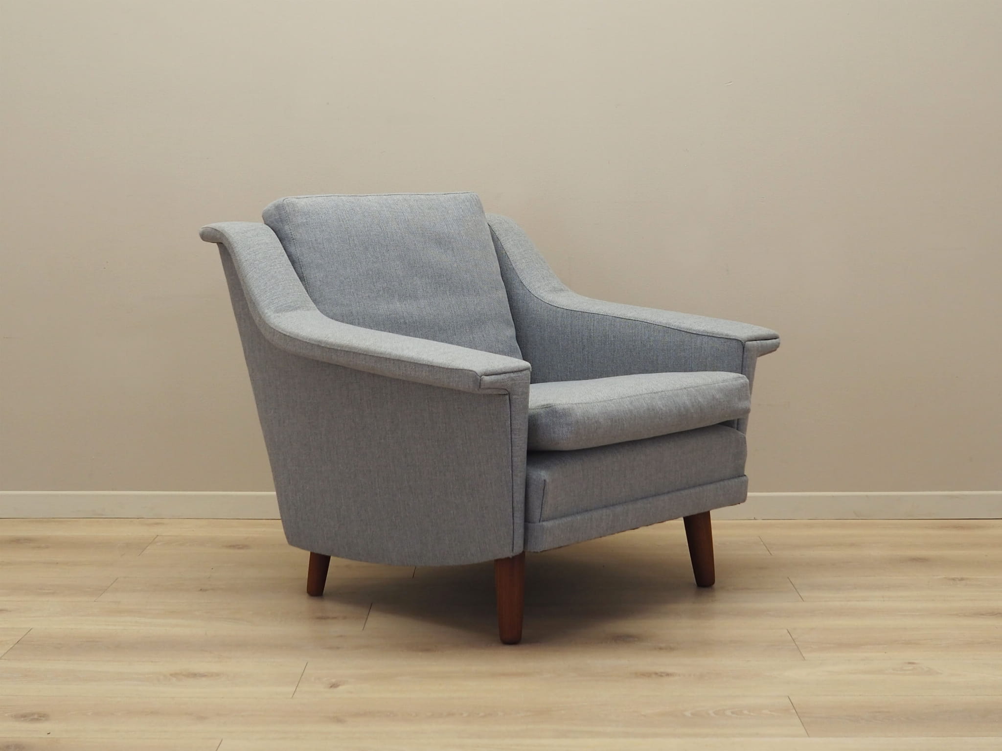 Armchair Textile Wood Grey 1960s