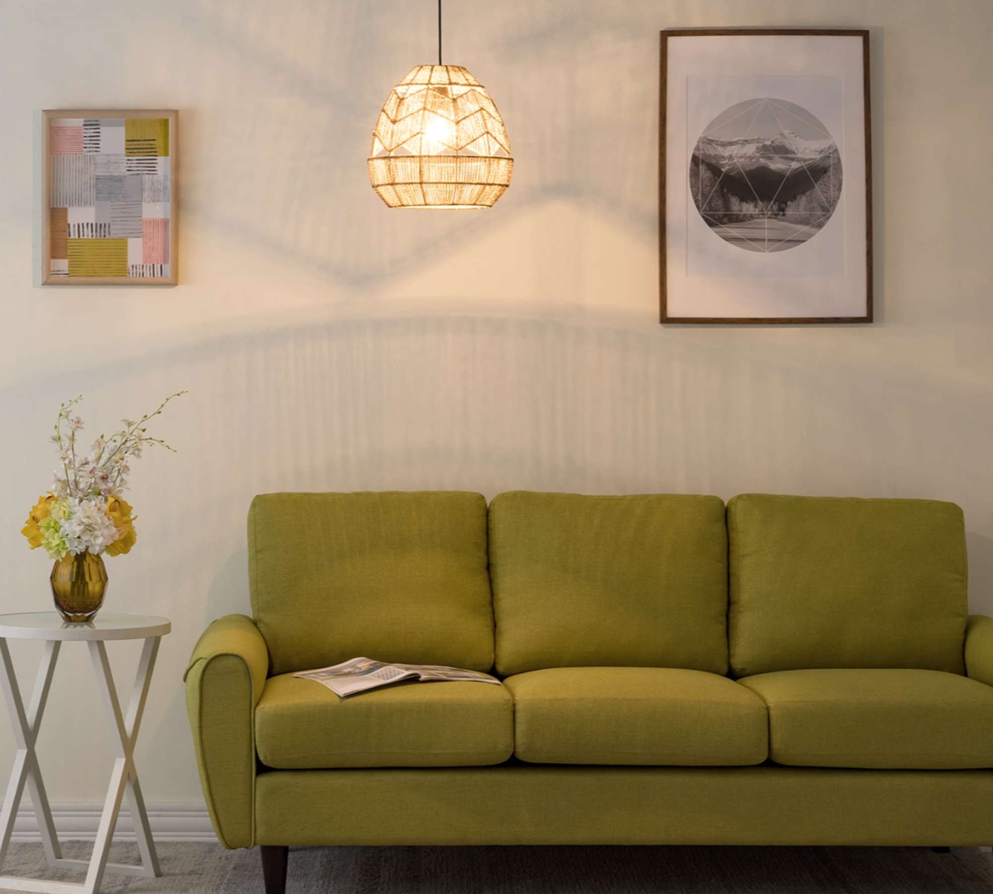 Pendelleuchte Mols II Baumwollstoff 1-flammig