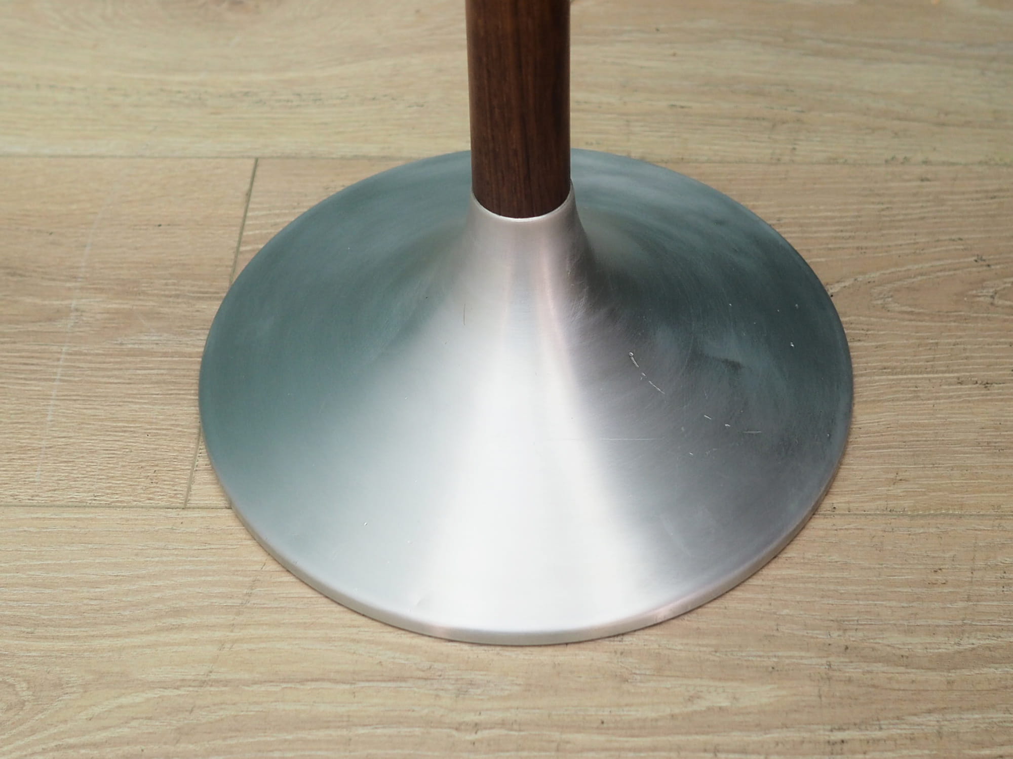 Vintage floor lamp metal wood brown 1960s