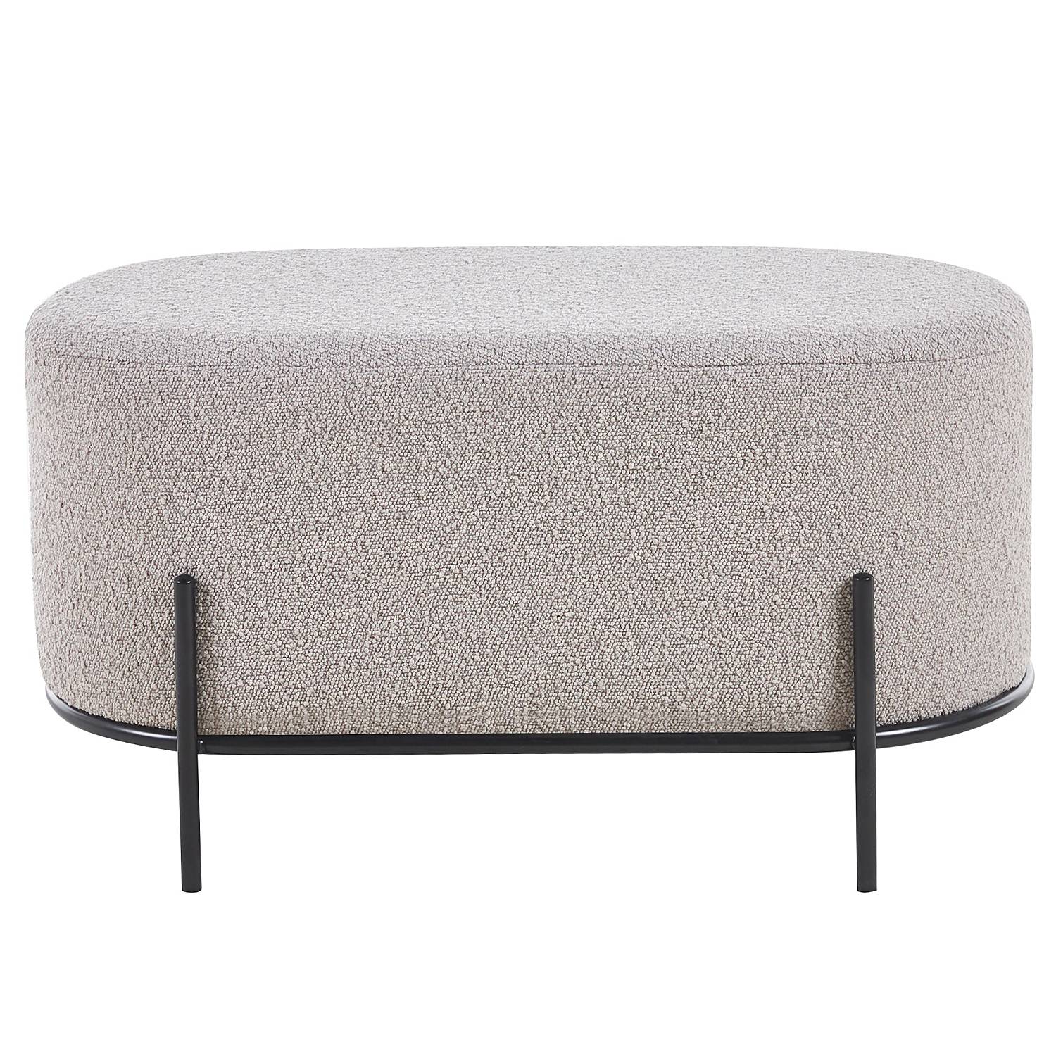 Polsterhocker Bumyra Bouclé Taupe
