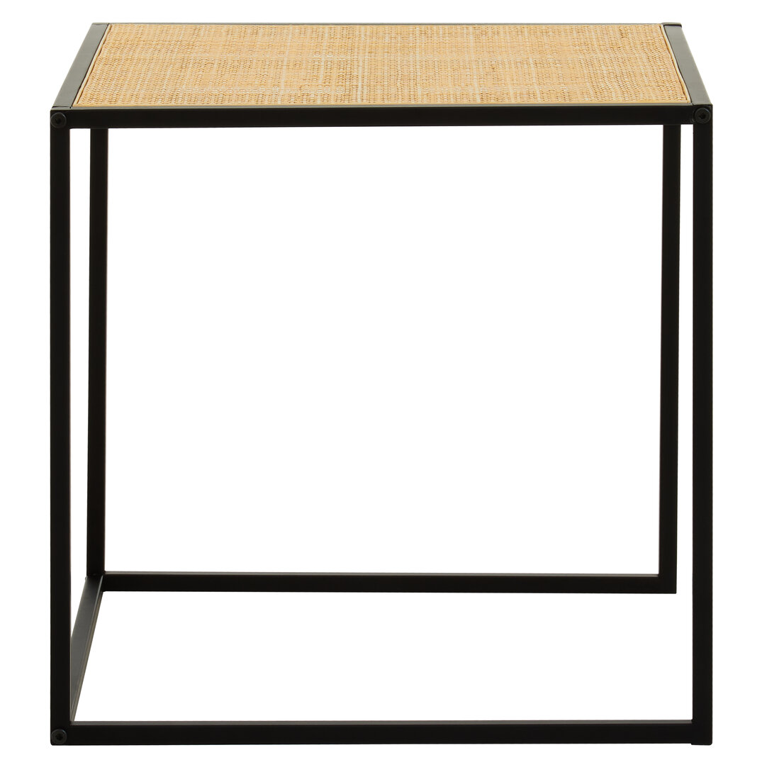 Depok Square Side Table Mango Wood Metal