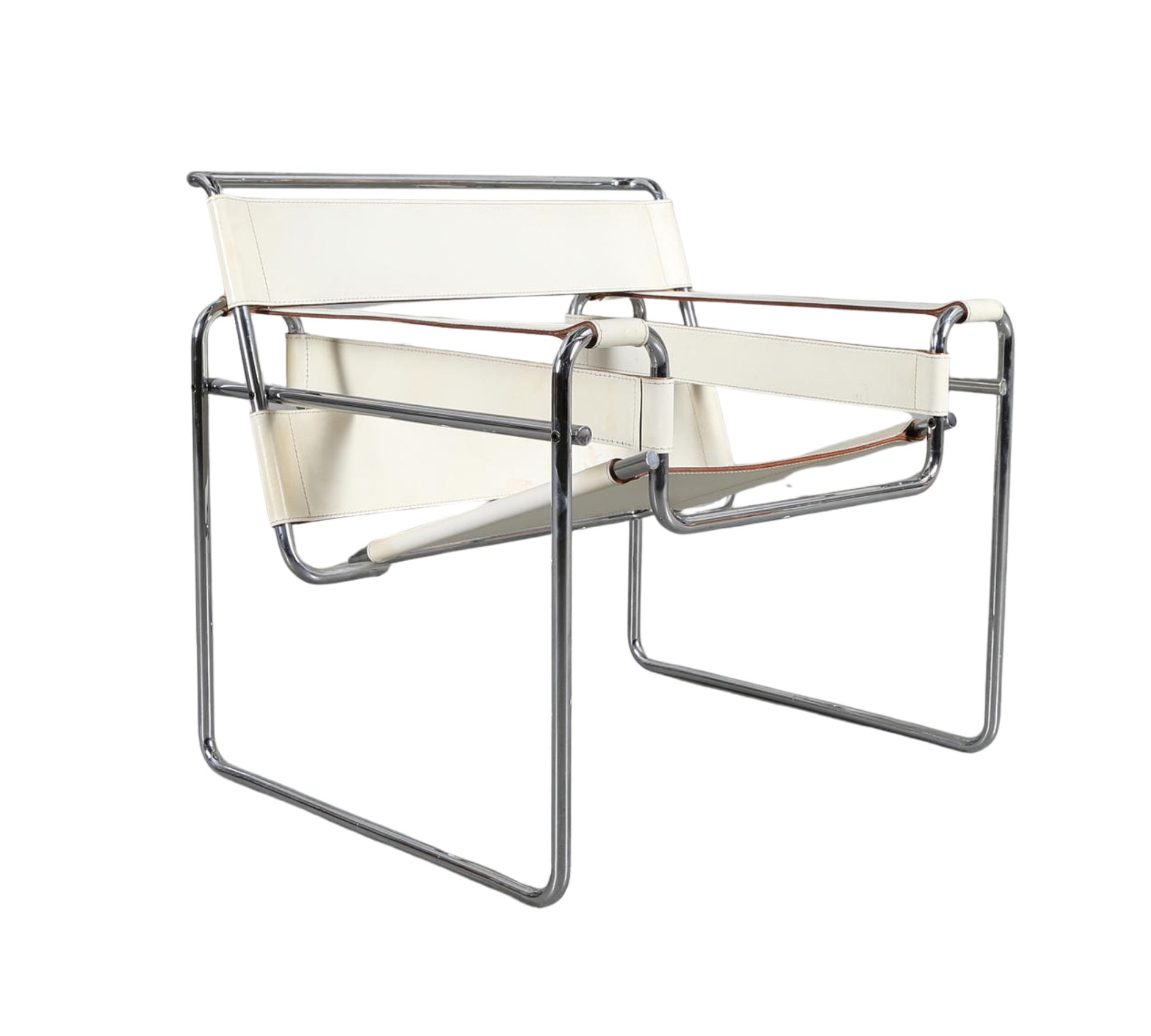 Vintage Marcel Breuer Wassily Chair Weiß 1960er Jahre