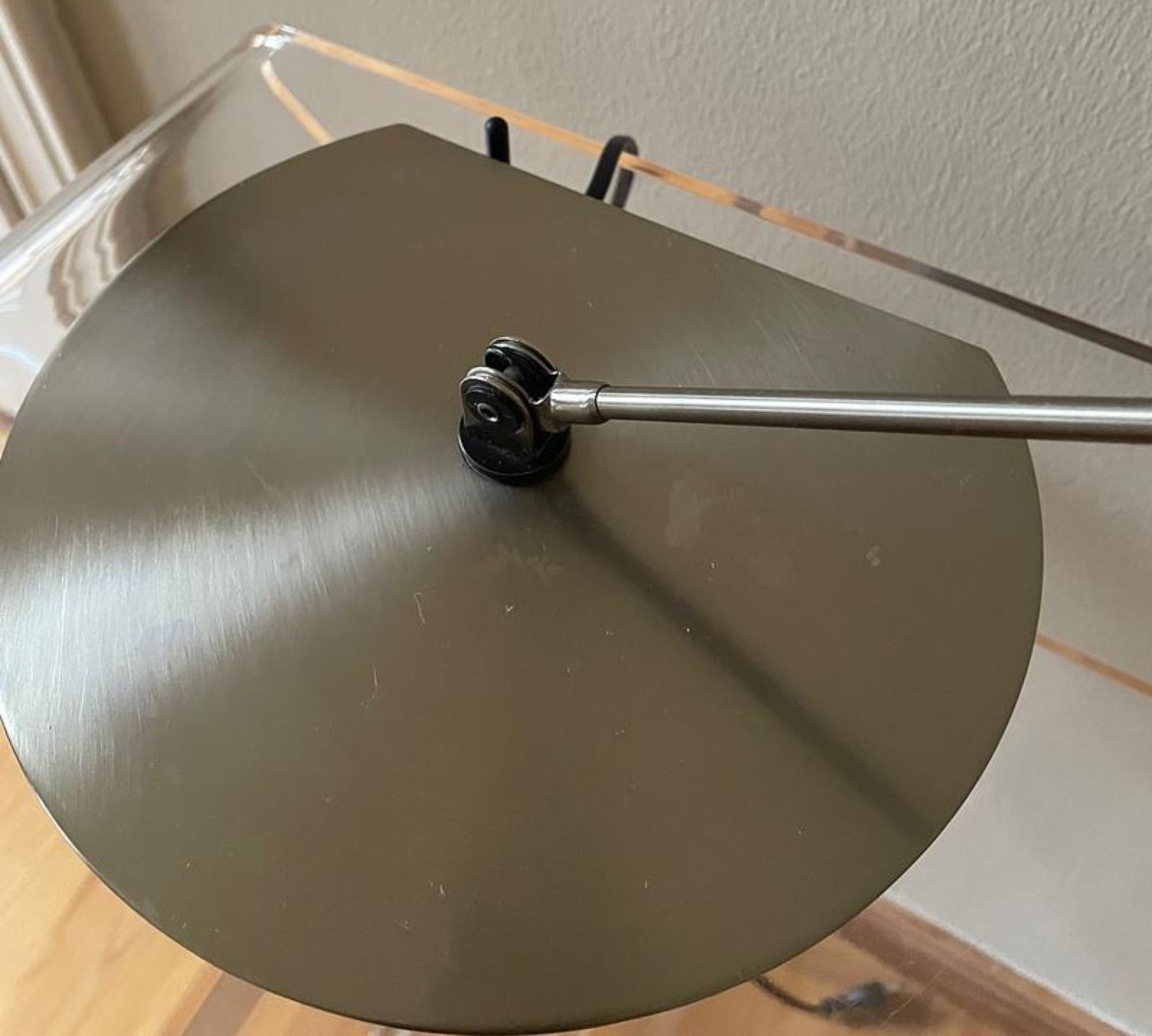 2x Vintage Daphne Tavolo LED Tischleuchte Nickel Silber