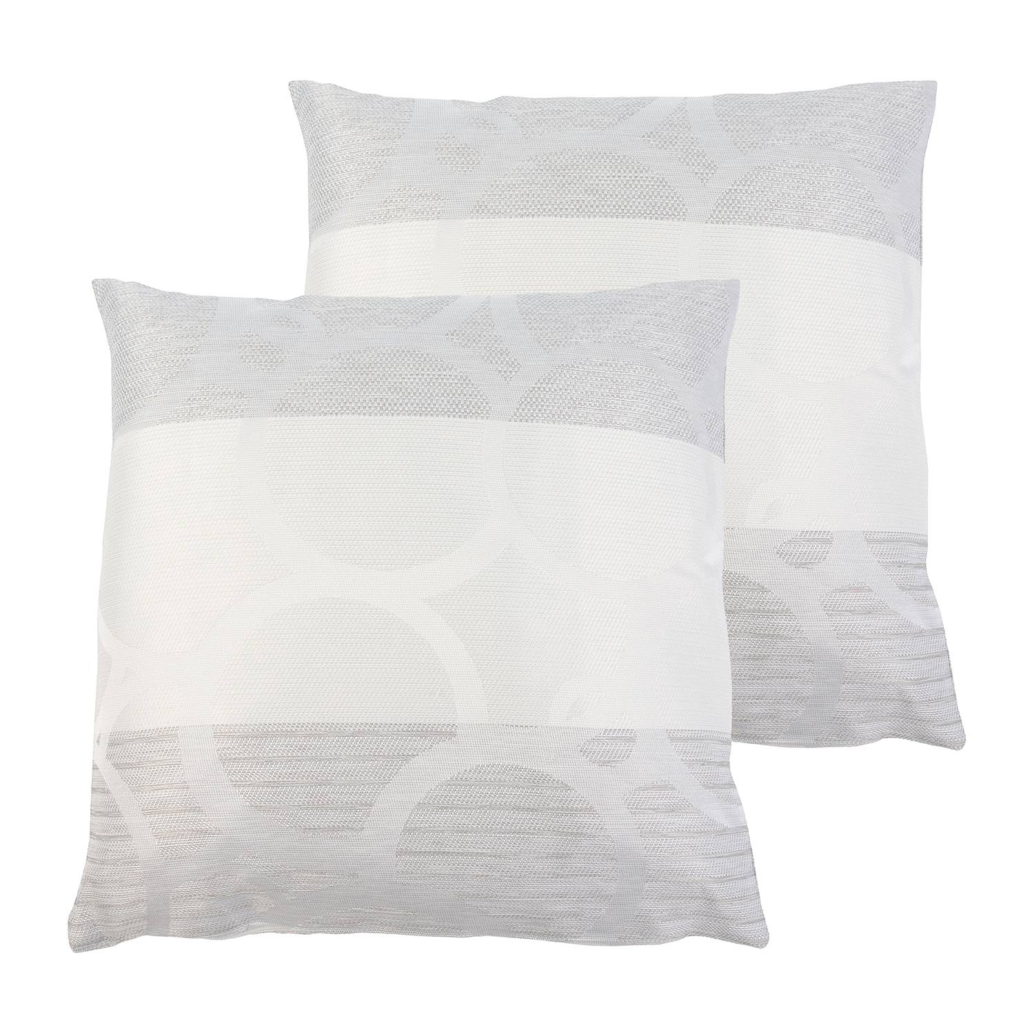 2x Conelly Pillowcase Synthetic fiber Light gray 40 x 40 cm