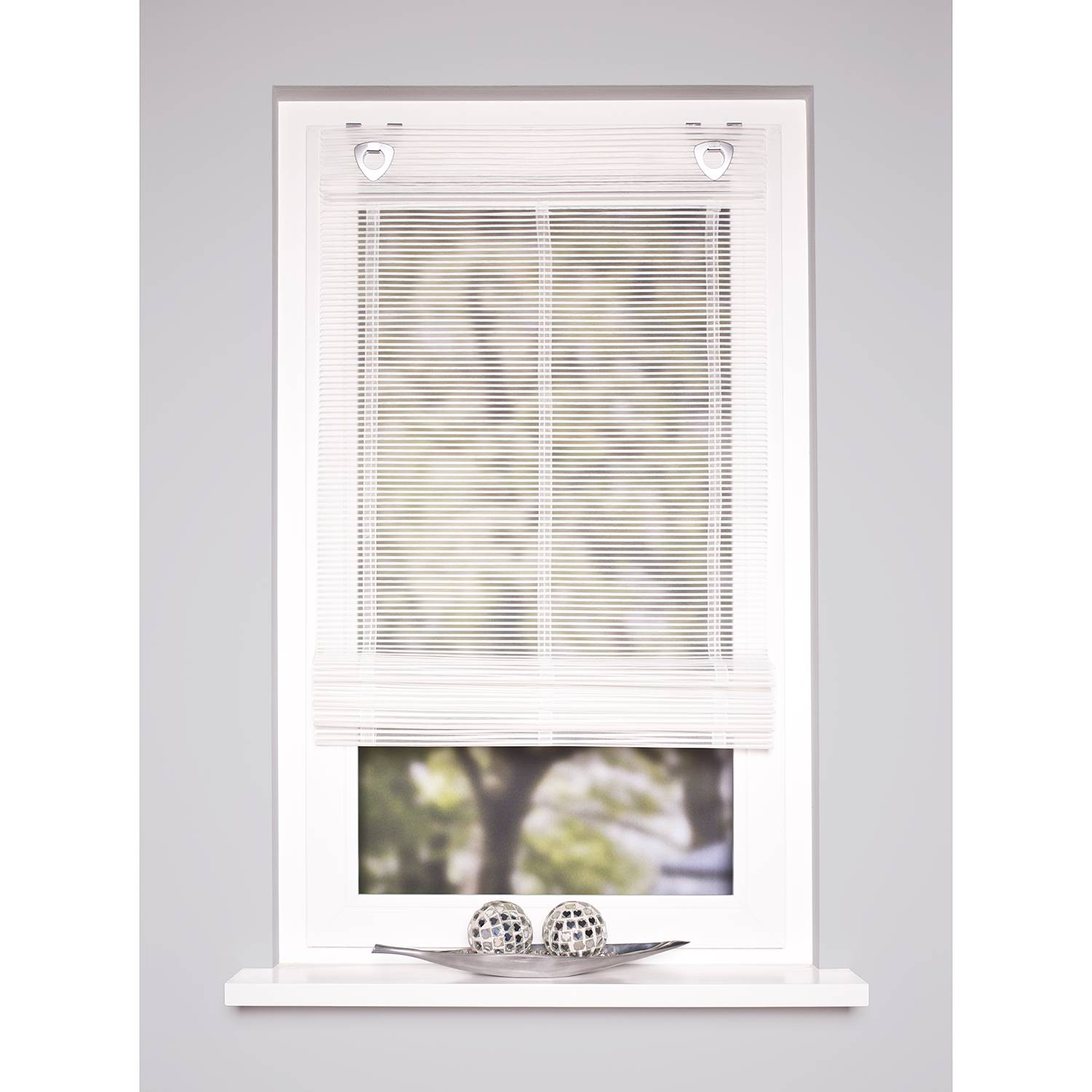 Raffrollo Jörg Polyester Weiß 80 x 130 cm