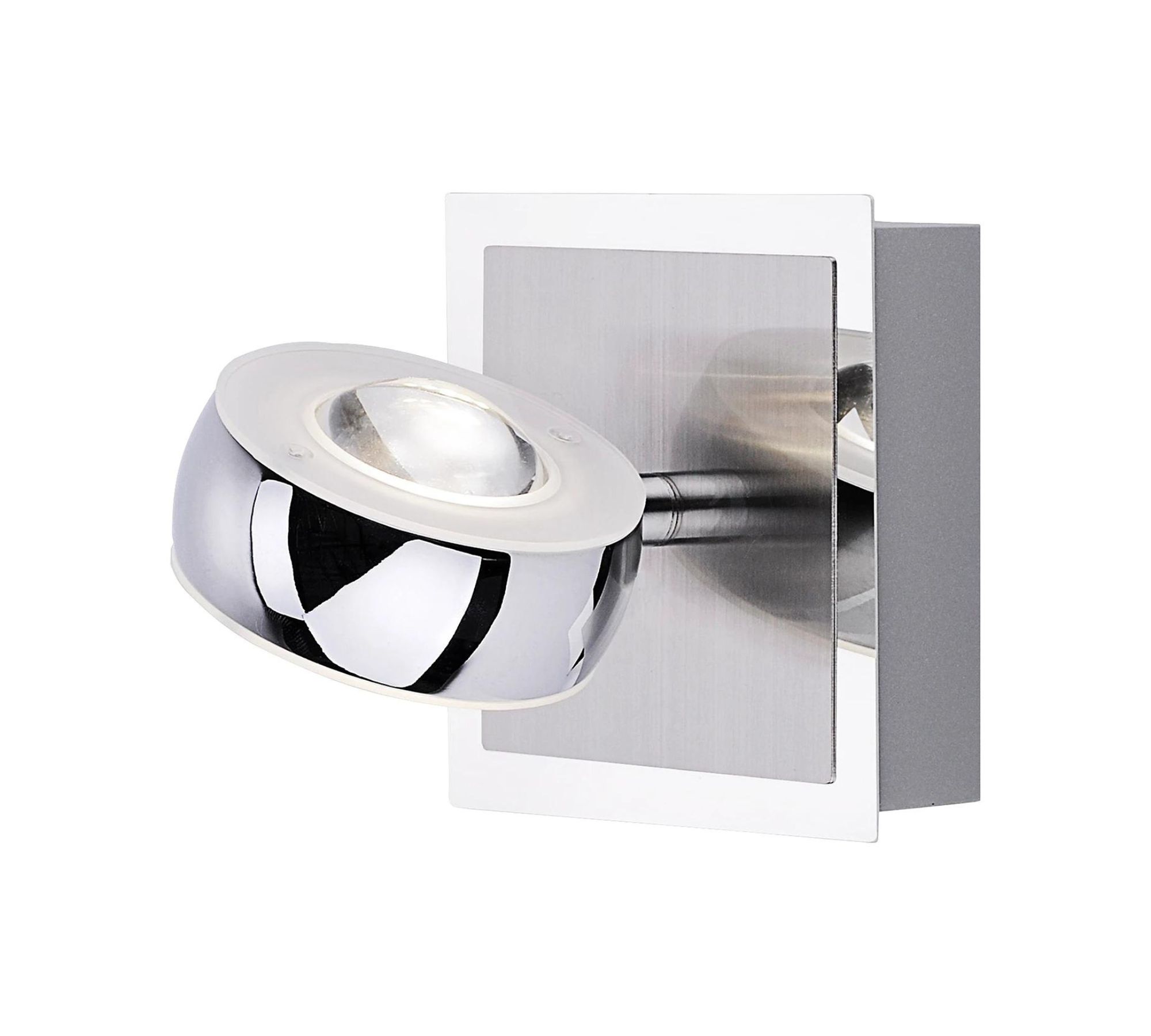 LED wall light 2-flame acrylic glass metal